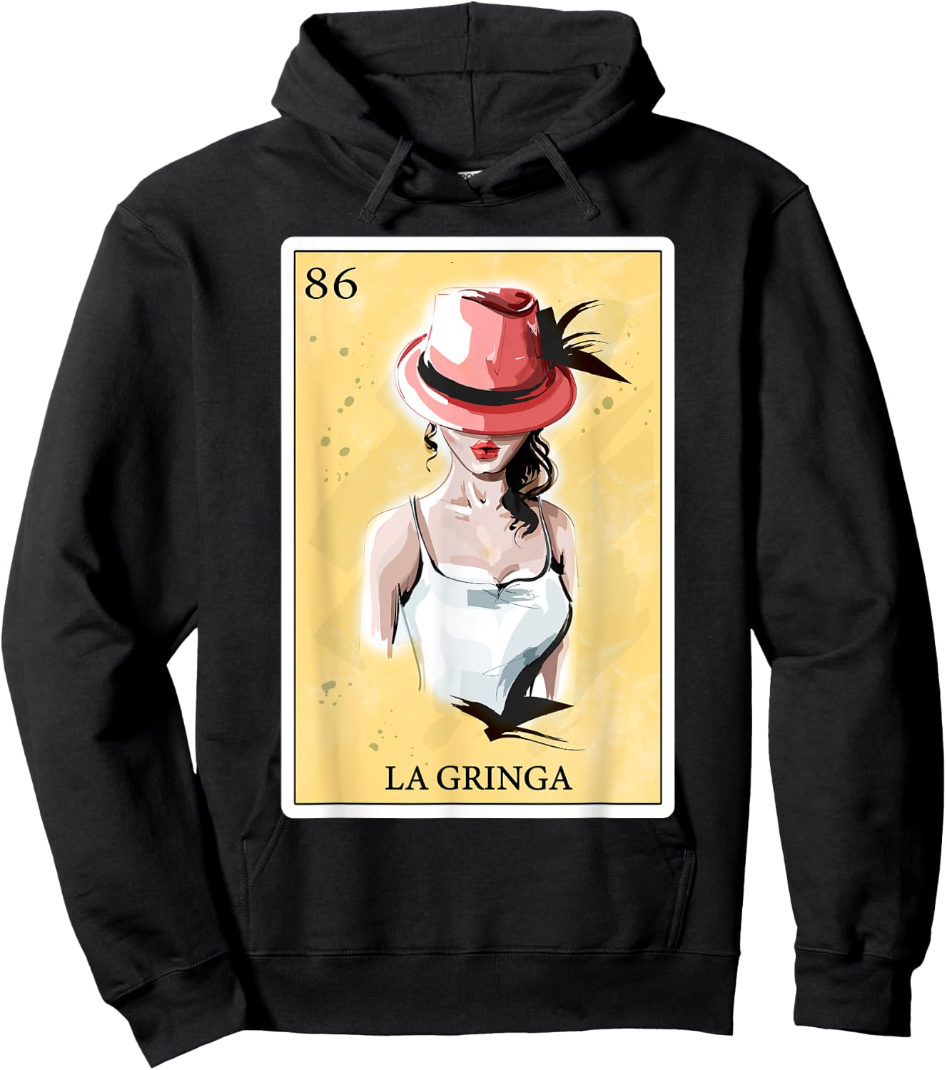 Funny Spanish-Mexican Bingo Gifts - La Gringa Hoodie - Hoodie | Black