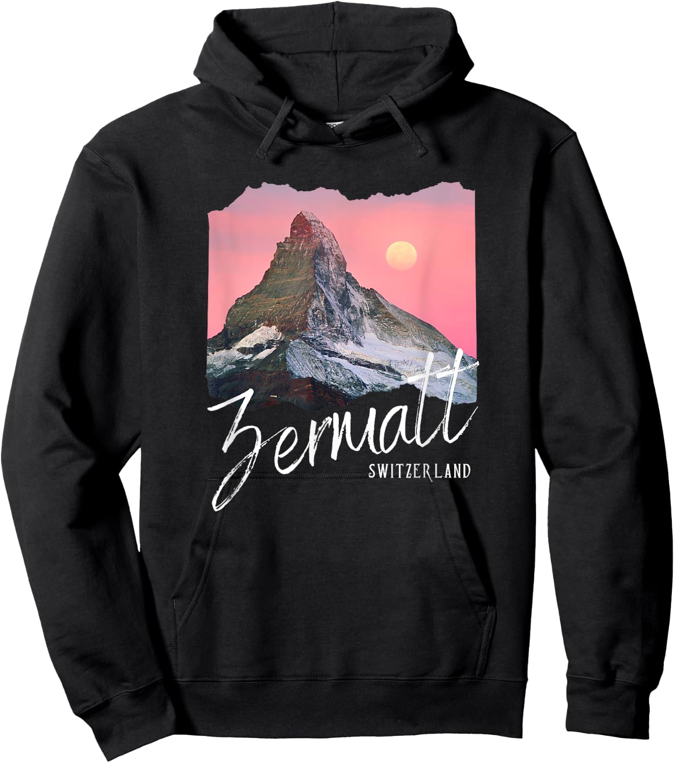 Zermatt Souvenir / Switzerland Zermatt , black, S Hoodie - Hoodie | Black