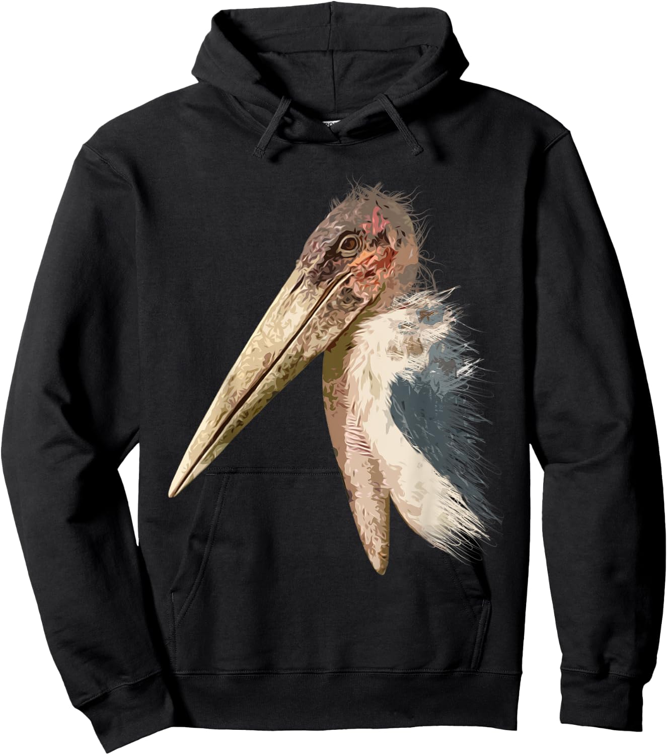 Marabou Stork African Undertaker Bird Hoodie - Hoodie | Black