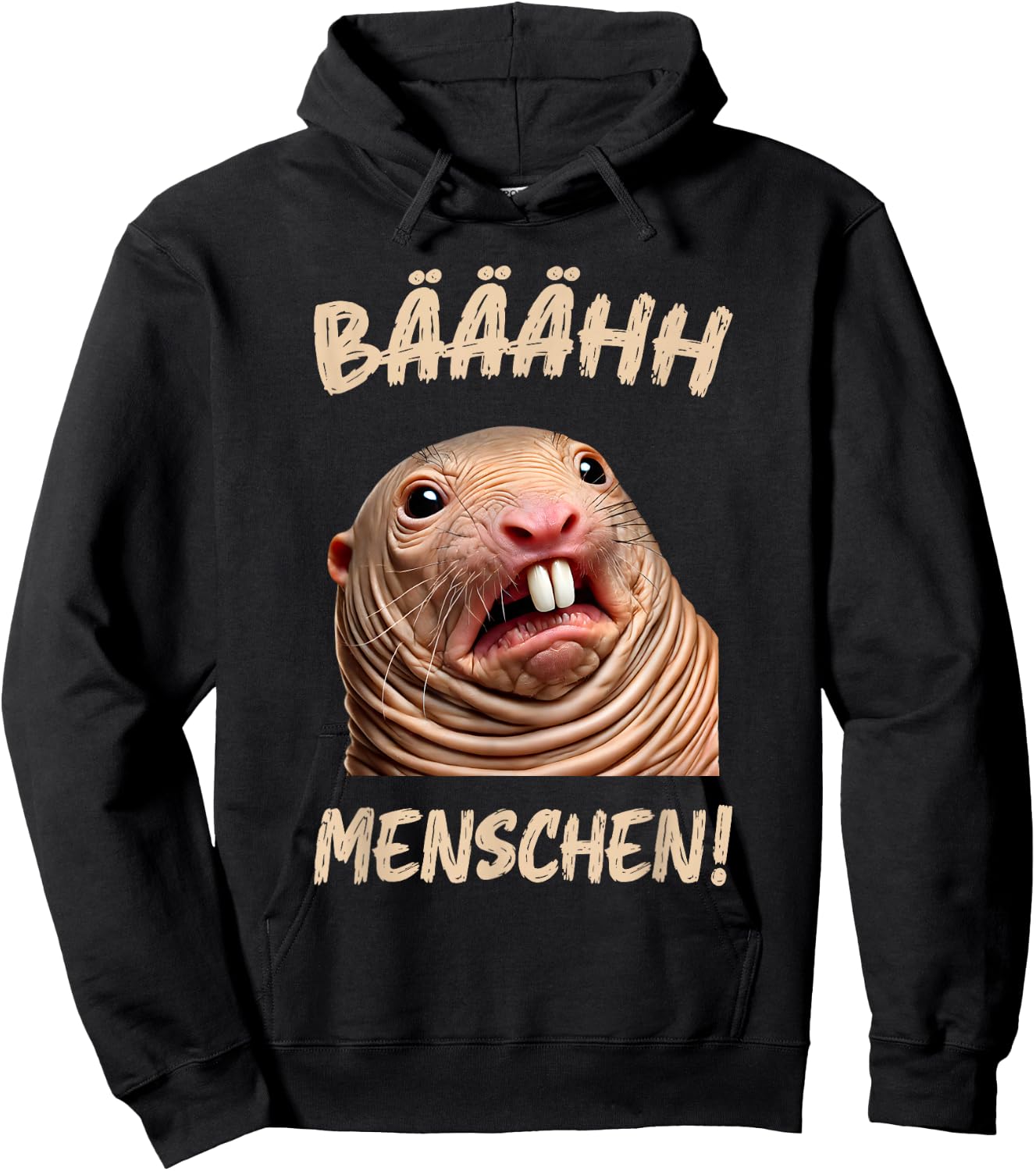 Funny with German Text "Ich hasse Menschen" [German Language], black Hoodie - Hoodie | Black