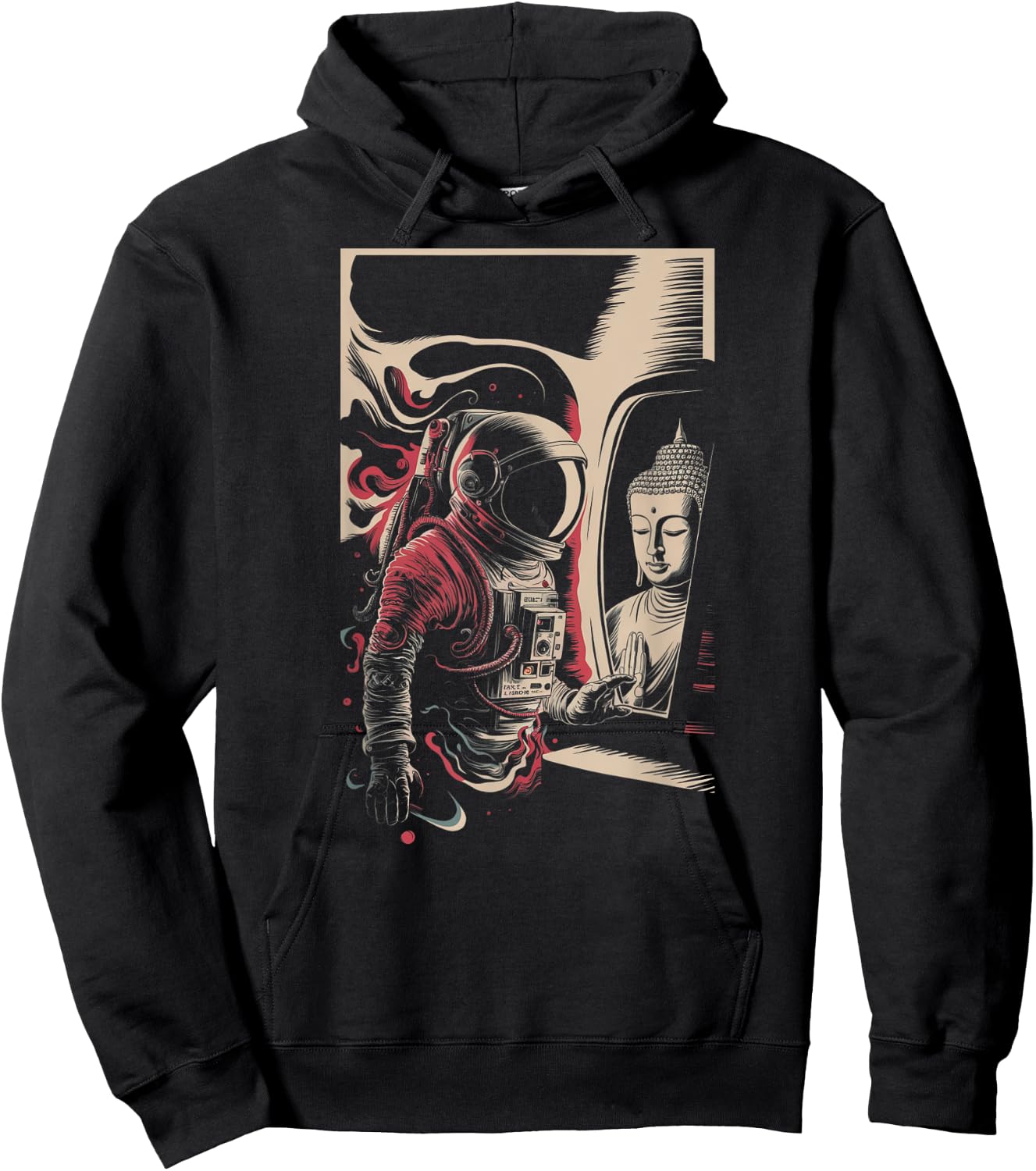 Astronaute Bouddha Spirituel Zen Sci-Fi Space Esthétique Homme Hoodie - Hoodie | Black