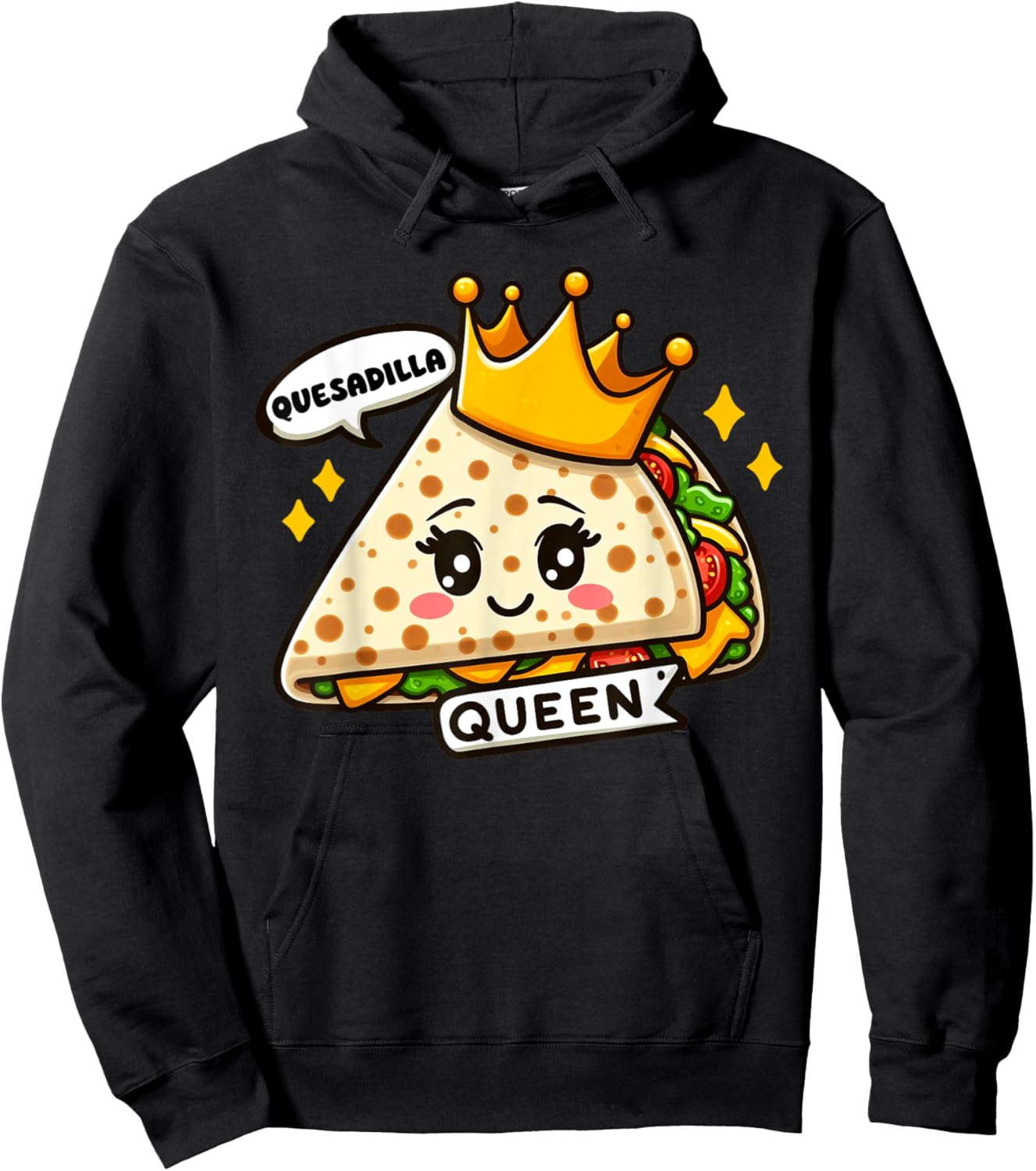 Quesadilla Queen Cinco De Mayo Kids Girls Women Hoodie - Hoodie | Black