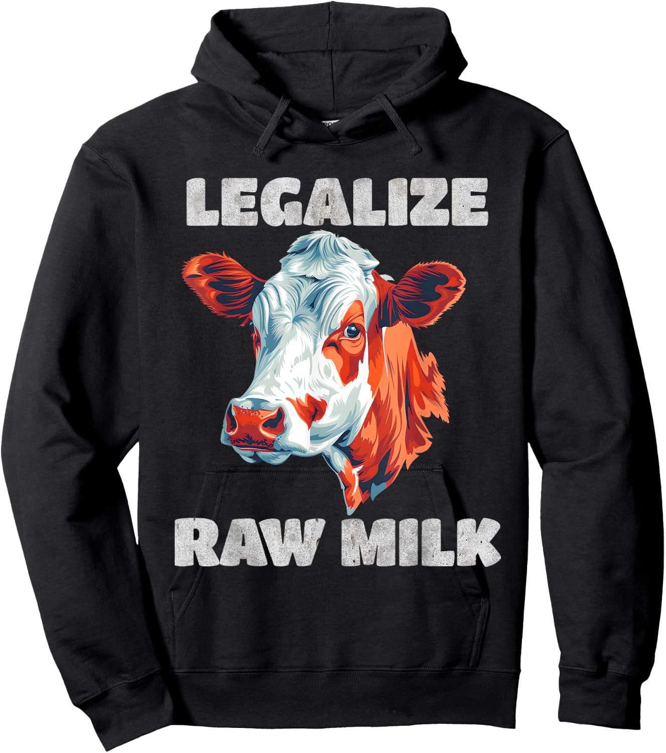 Legalize Raw Milk Cow - For Raw Milk Lovers Hoodie - Hoodie | Black