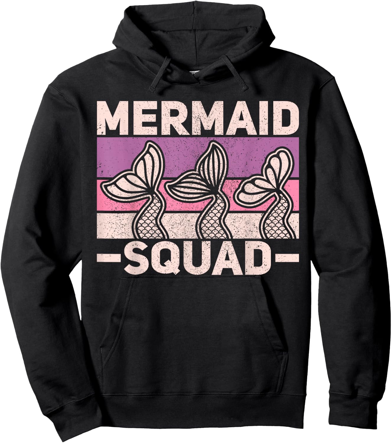Mermaid Squad Mermaid Birthday Outfit Mermaid Party Mermaid Hoodie - Hoodie | Black