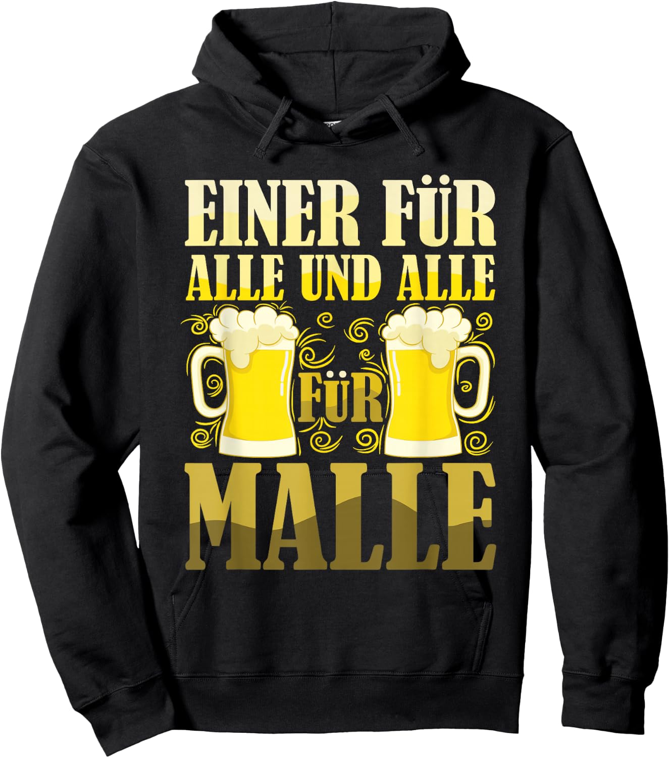 One for all and all for Malle , black, s Hoodie - Hoodie | Black