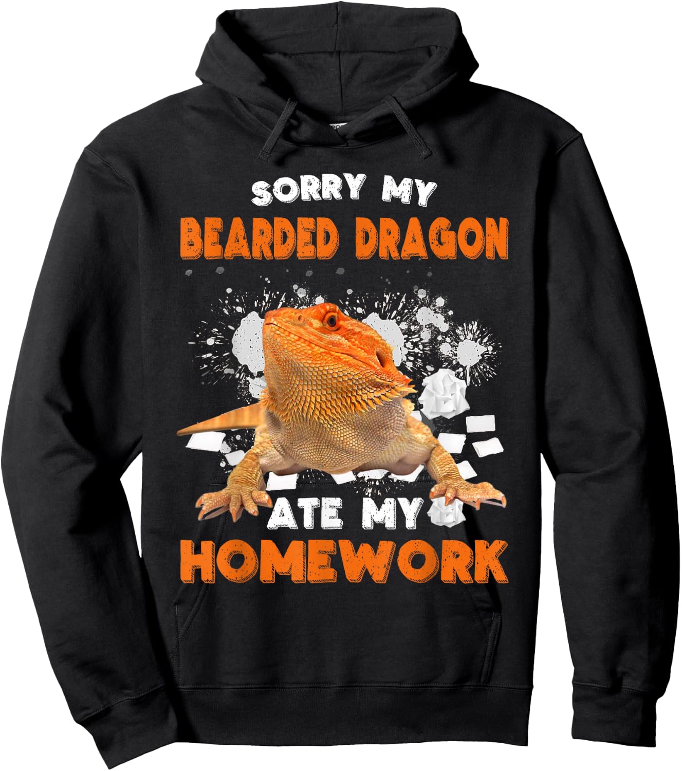 Sorry My Bearded Dragon Ate My Homework Bearded Dragon Lover Hoodie - Hoodie | Black