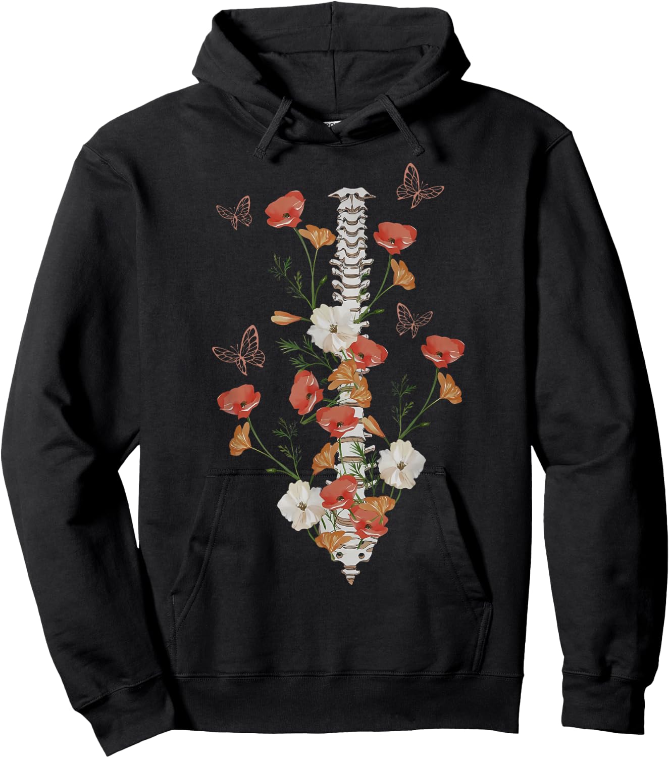 Wildflower Spine Surgeon Chiropractor Radiology Xray Tech Hoodie - Hoodie | Black