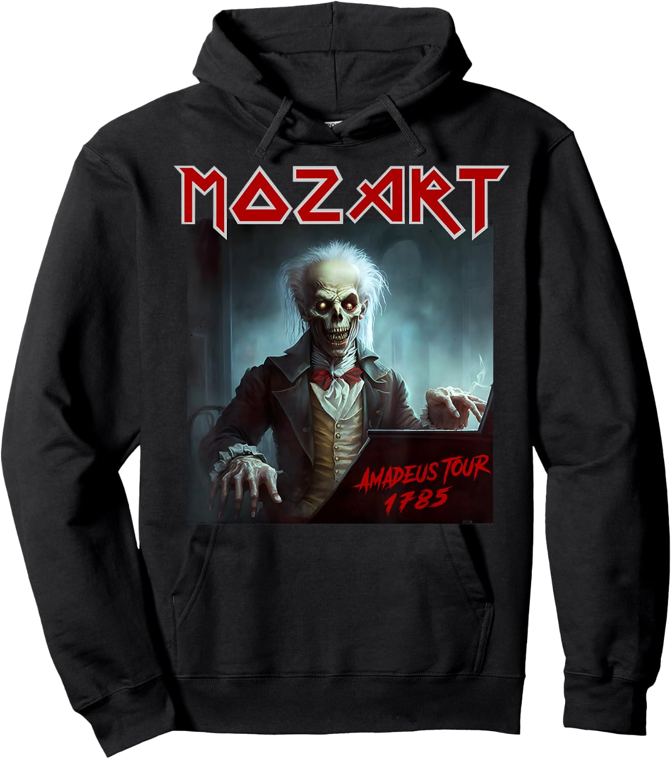 Mozart Funny Heavy Metal Shirts Vintage Sarcastic Music , black Hoodie - Hoodie | Black