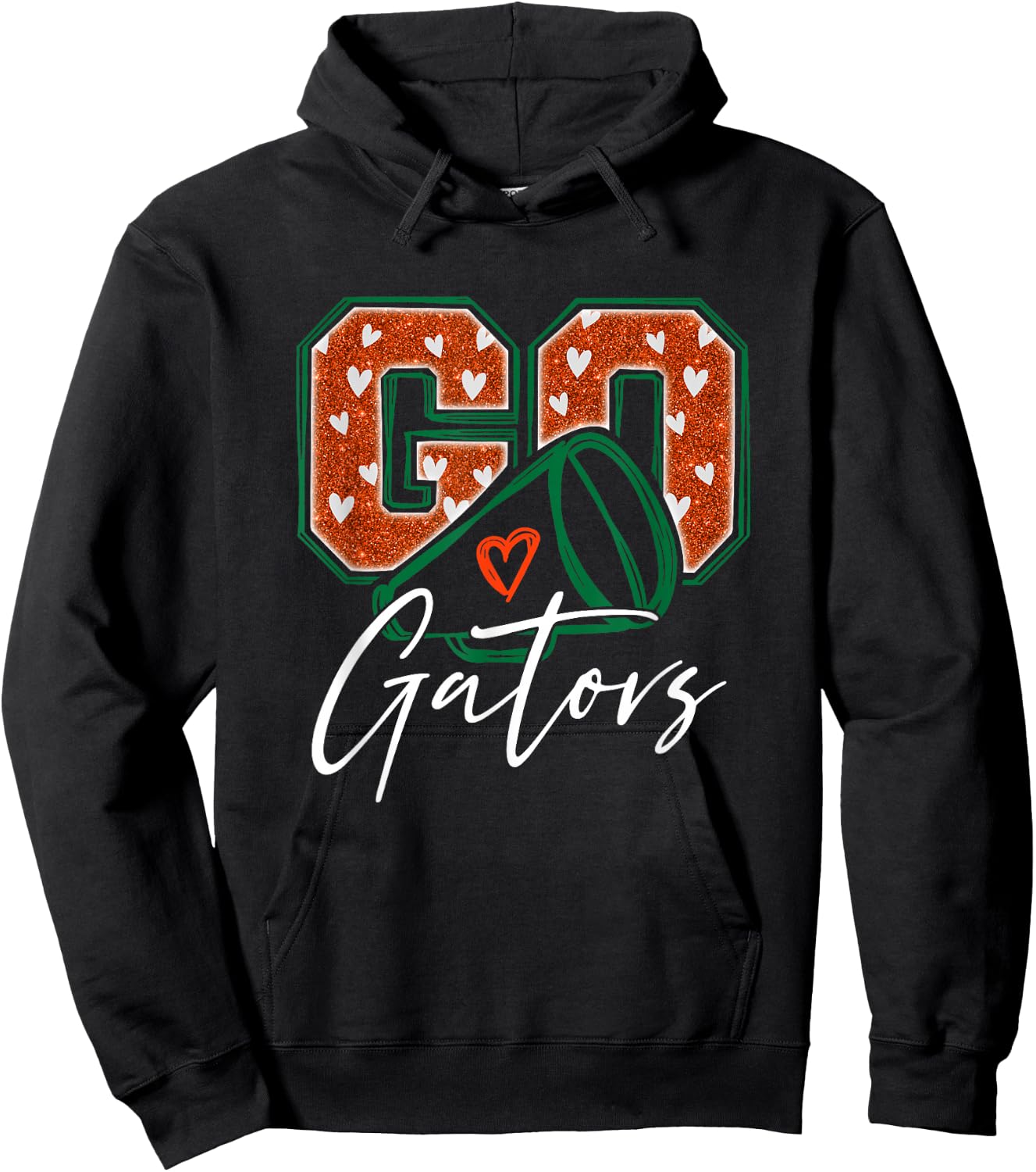 Go Cheer Gators Design Gift Women Girls Boys Kids Hoodie - Hoodie | Black