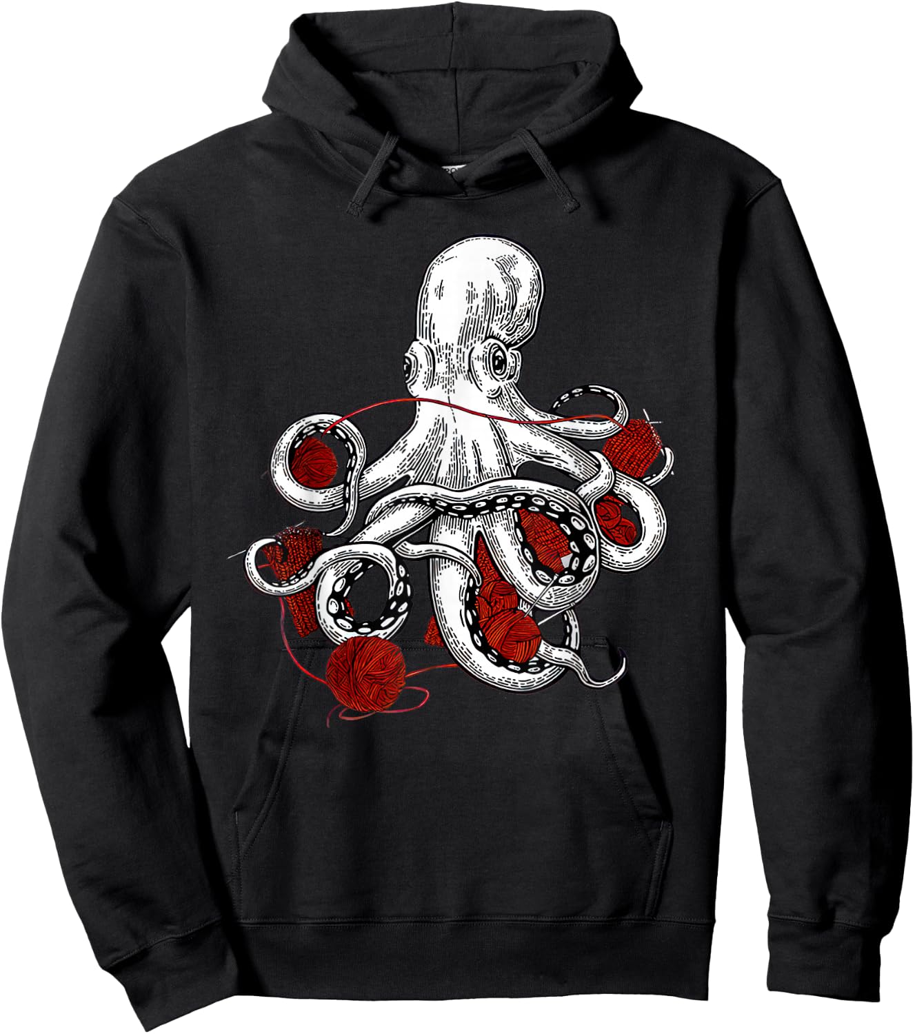 Yarn vogue yarn craftopus funny octopus yarn lover Hoodie - Hoodie | Black