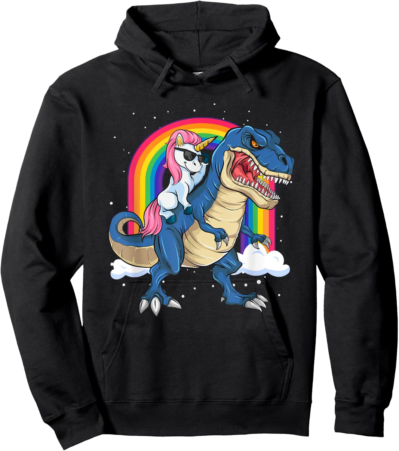 T-rex Unicorn Dinosaur Boys & Kids Hoodie - Hoodie | Black