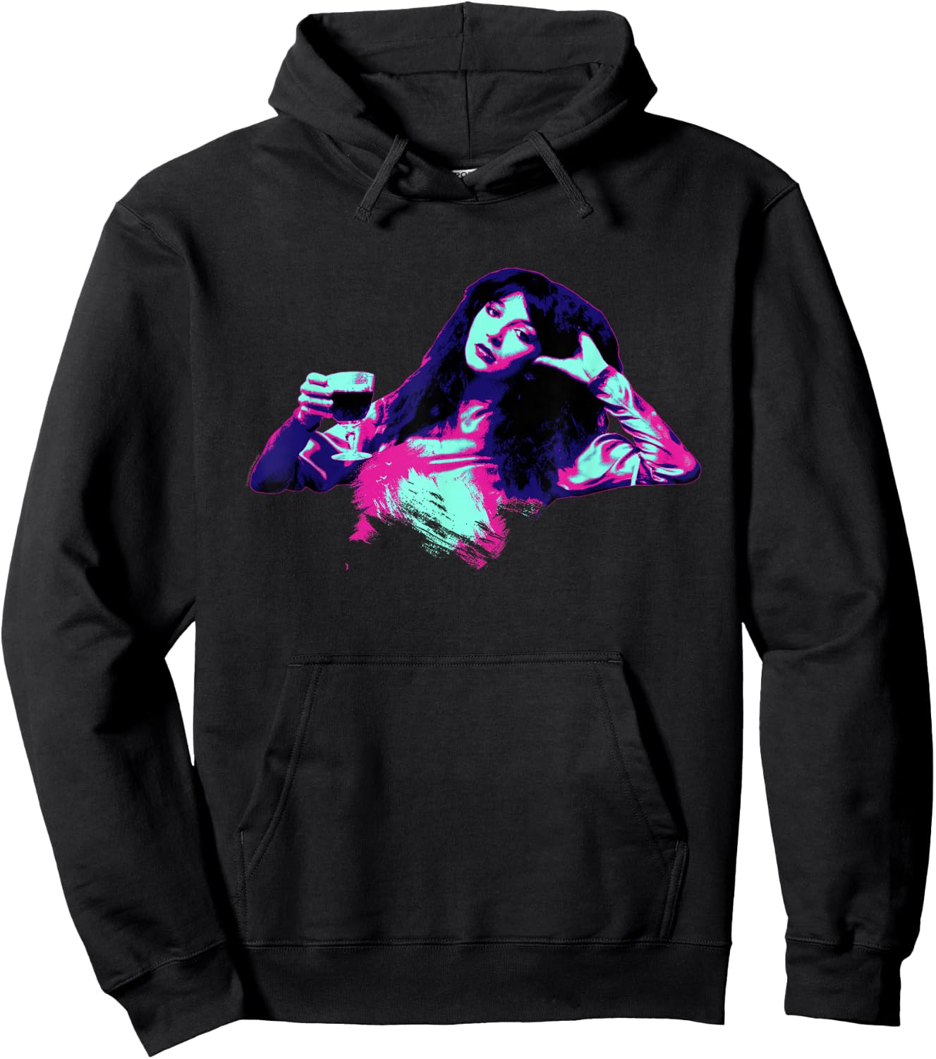 Kate Bush Laid Back Pop Art Stylised Hoodie - Hoodie | Black