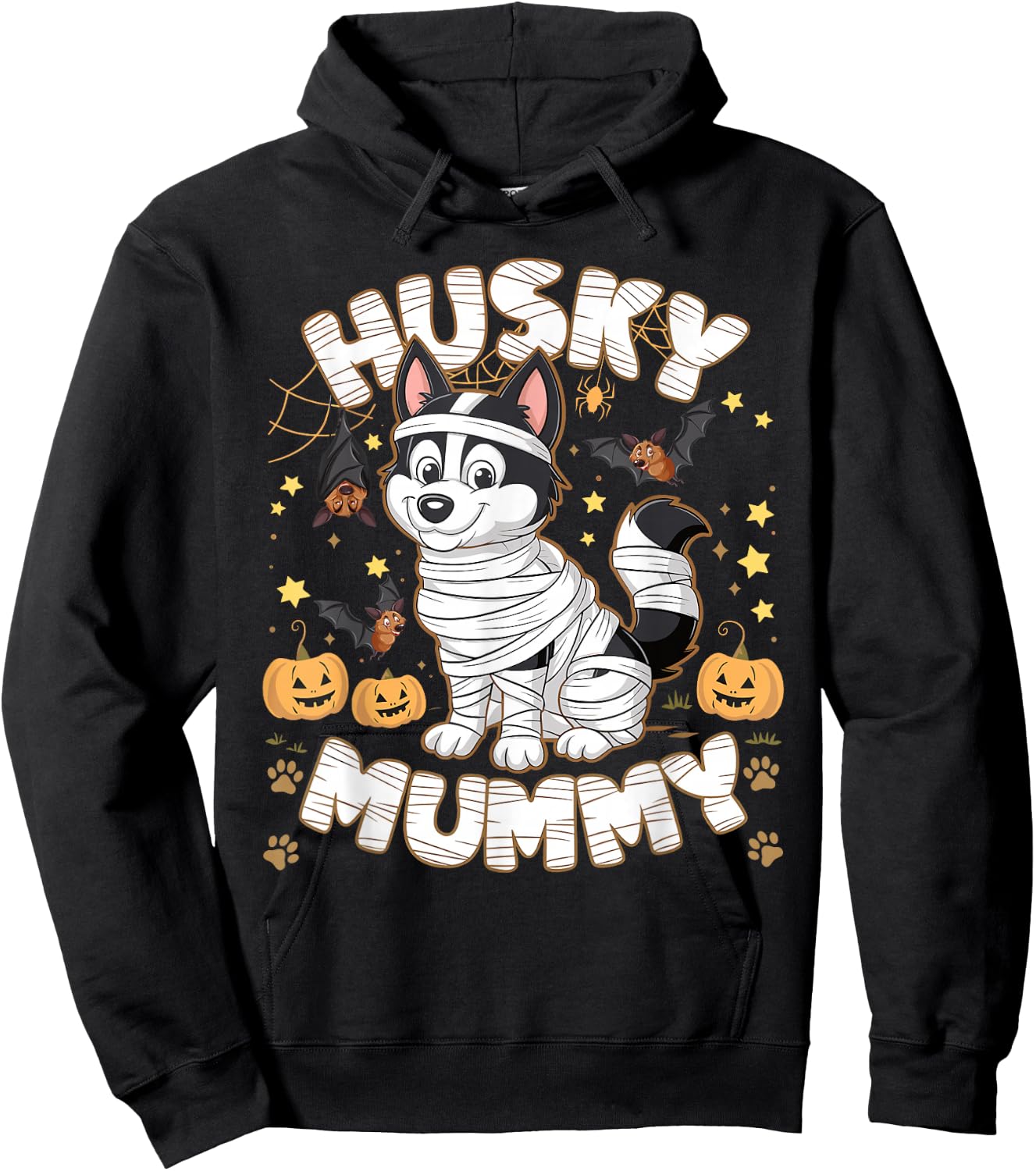 Halloween Costume Siberian Husky Dog Outfit Husky Mummy Women Kids Hoodie - Hoodie | Black