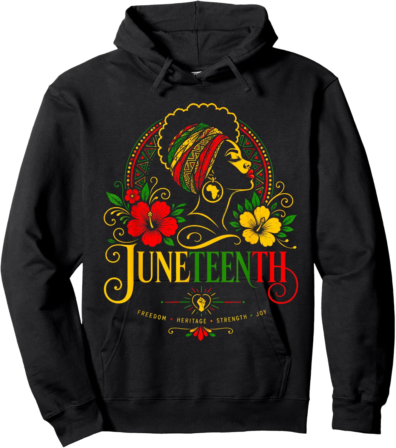 Juneteenth Black History Melanin Queen Women Girls Hoodie - Hoodie | Black