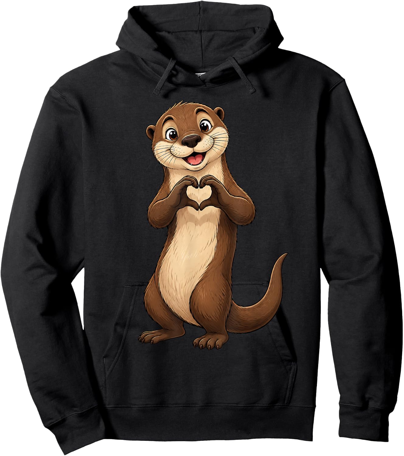 Otter mit Herz | Süßer Otterfreund mit Herzsymbol Hoodie - Hoodie | Black