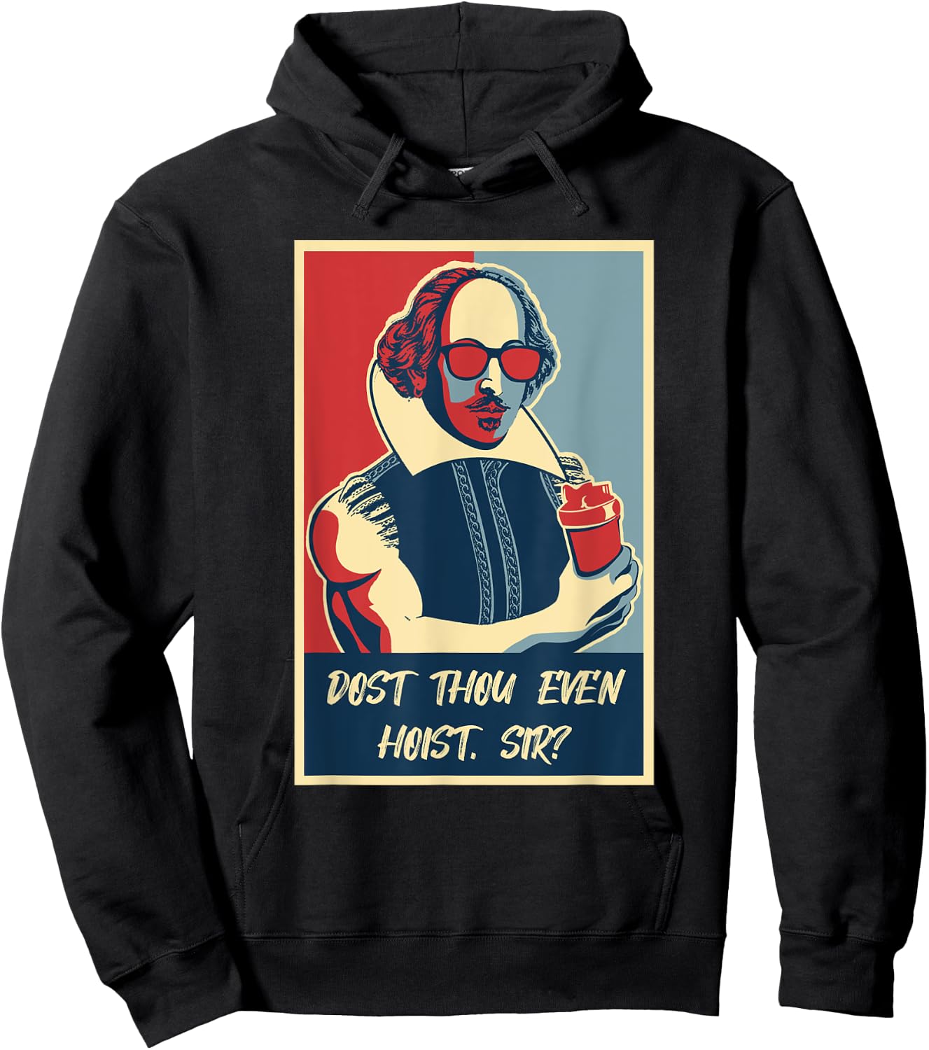 Funny Dost Thou Even Hoist Gym Bro Lifting Shakespeare Hoodie - Hoodie | Black