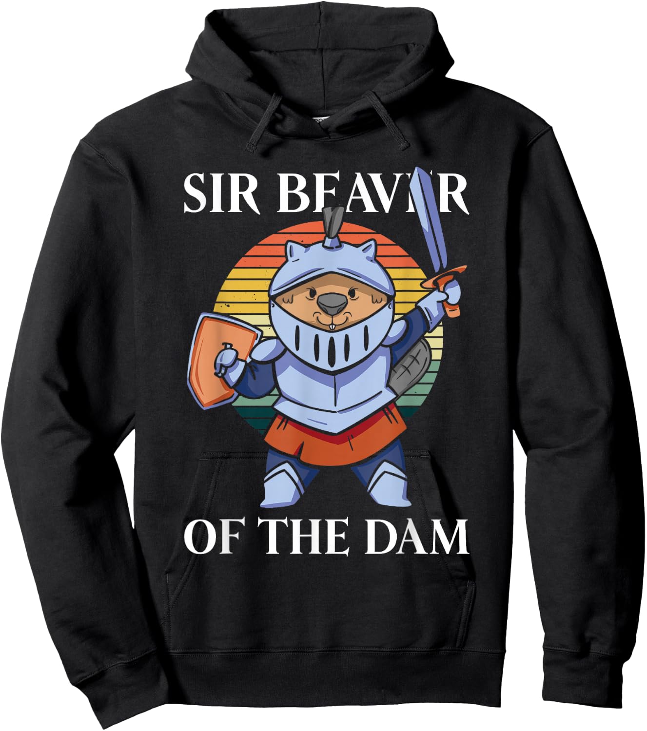 Sir Beaver of The Dam - Funny Beaver Hoodie - Hoodie | Black