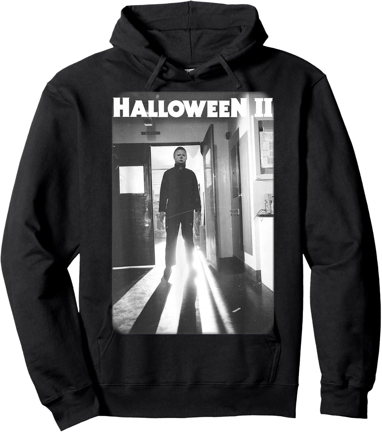 Halloween 2 Michael Myers Faded Poster Hoodie - Hoodie | Black