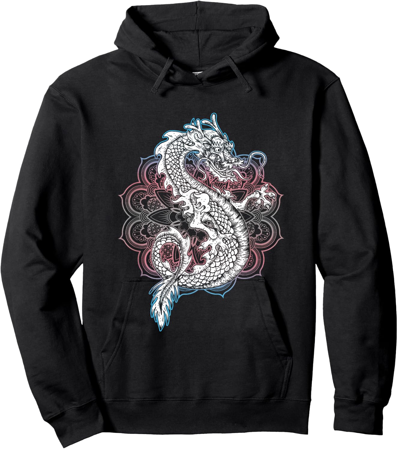 Transgender Dragon Transsexual Transgender Flag LGBTQ Hoodie - Hoodie | Black