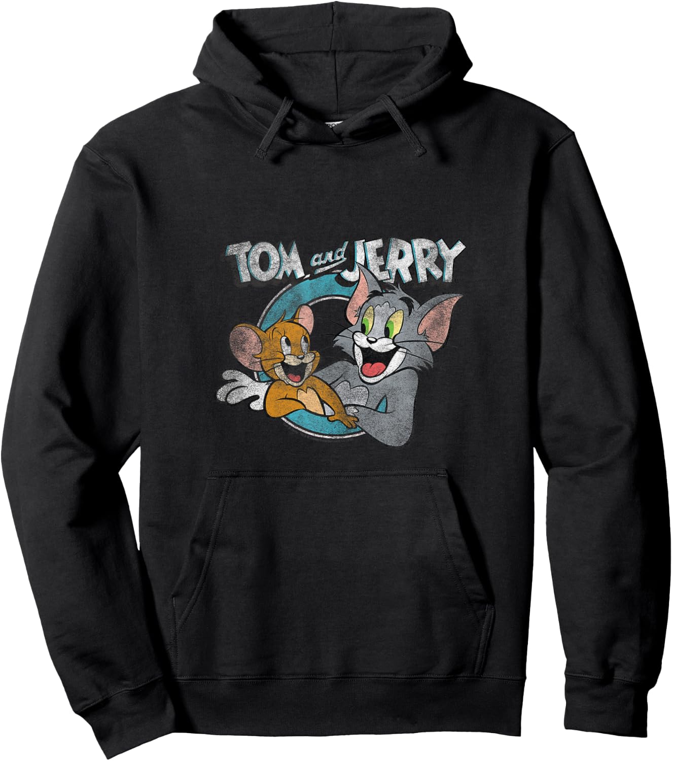 Tom and Jerry Classic Dynamic Duo Vintage Hoodie - Hoodie | Black