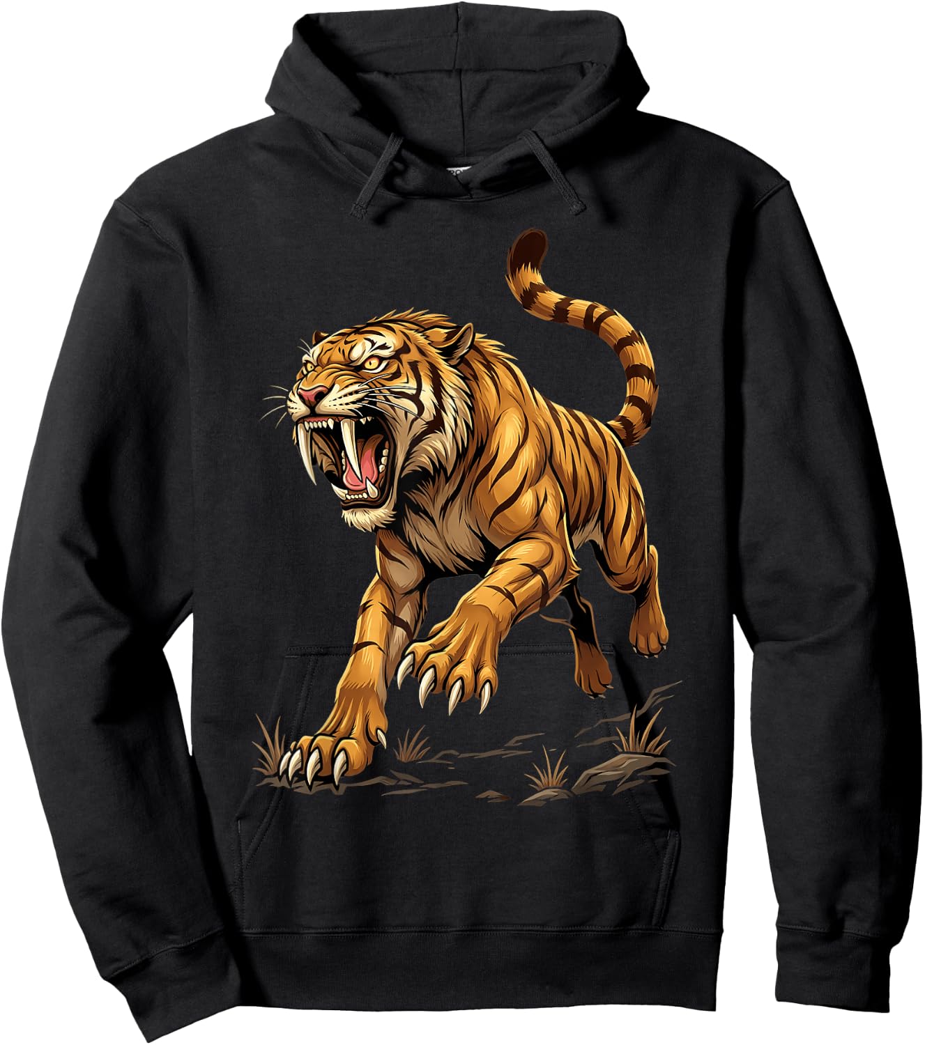 Saber Tooth Tiger Smilodon Hoodie - Hoodie | Black