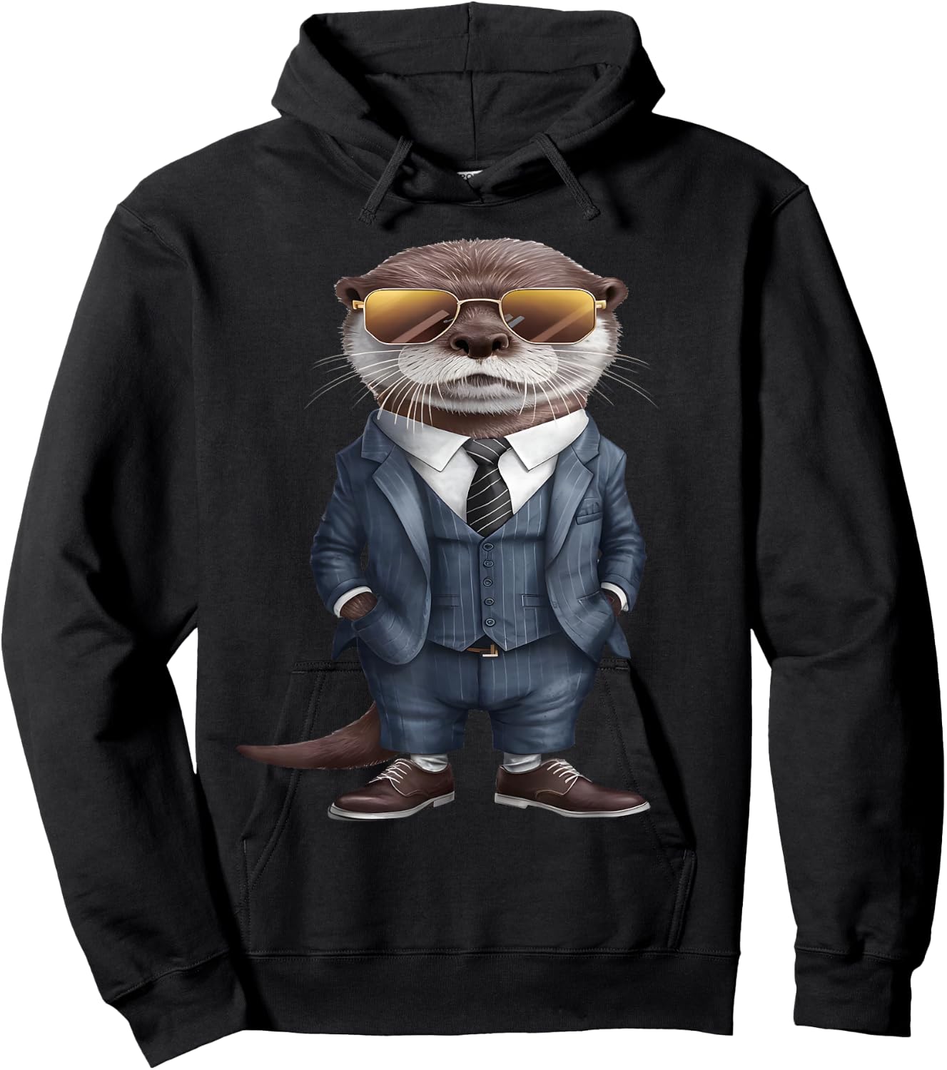 Otter Men Woman Otter In Suit Otter Hoodie - Hoodie | Black