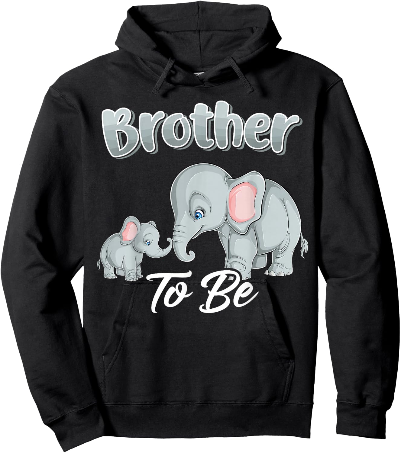Soon Brother To Be Elephants For Baby Shower Gender Reveal Hoodie - Hoodie | Black