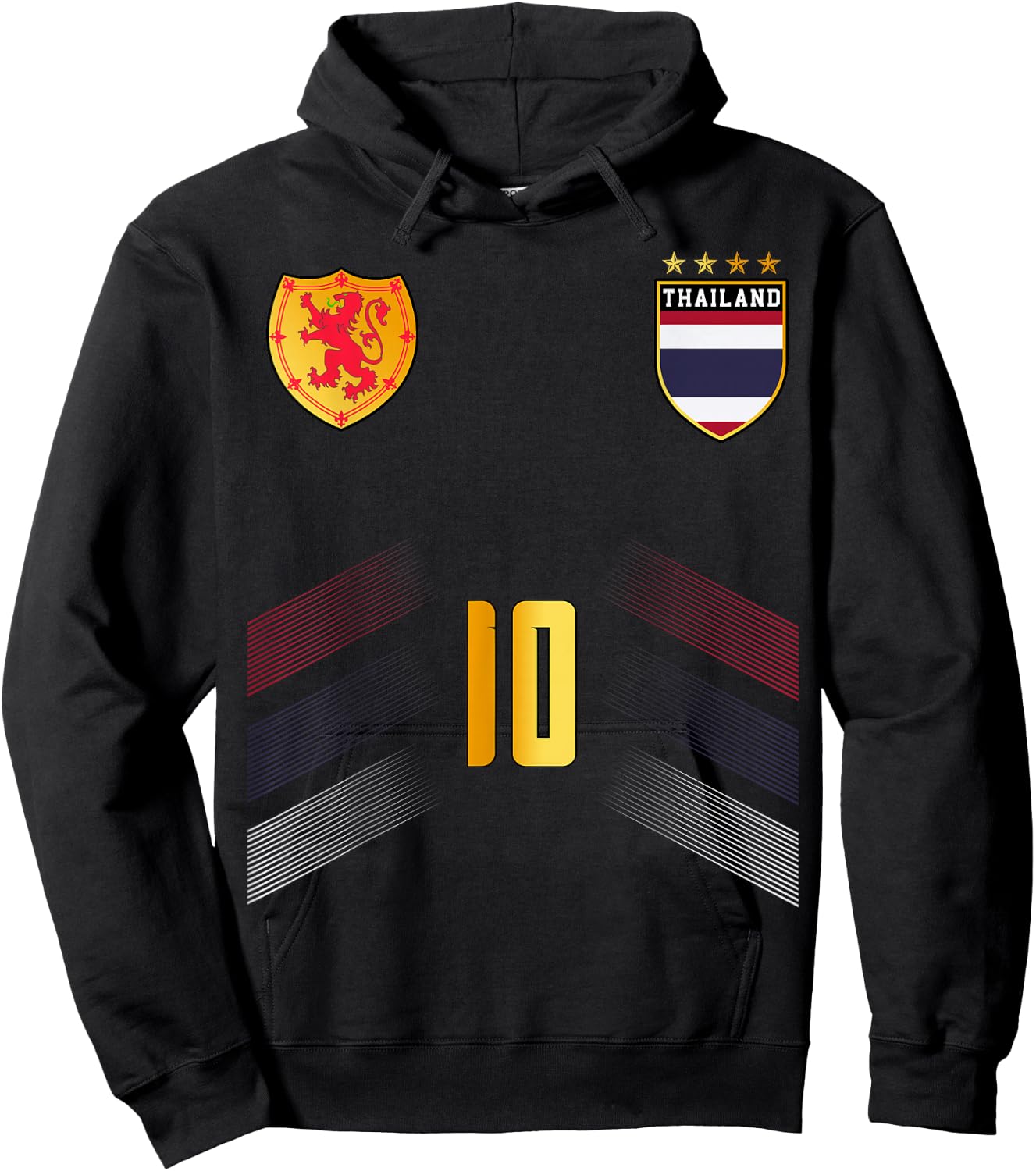 Lustige Retro-Thailand-Flagge, Thailand-Flagge Hoodie - Hoodie | Black