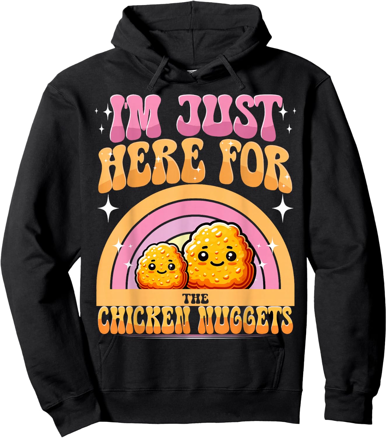 Cute Chicken Nuggets Kids Hoodie - Hoodie | Black
