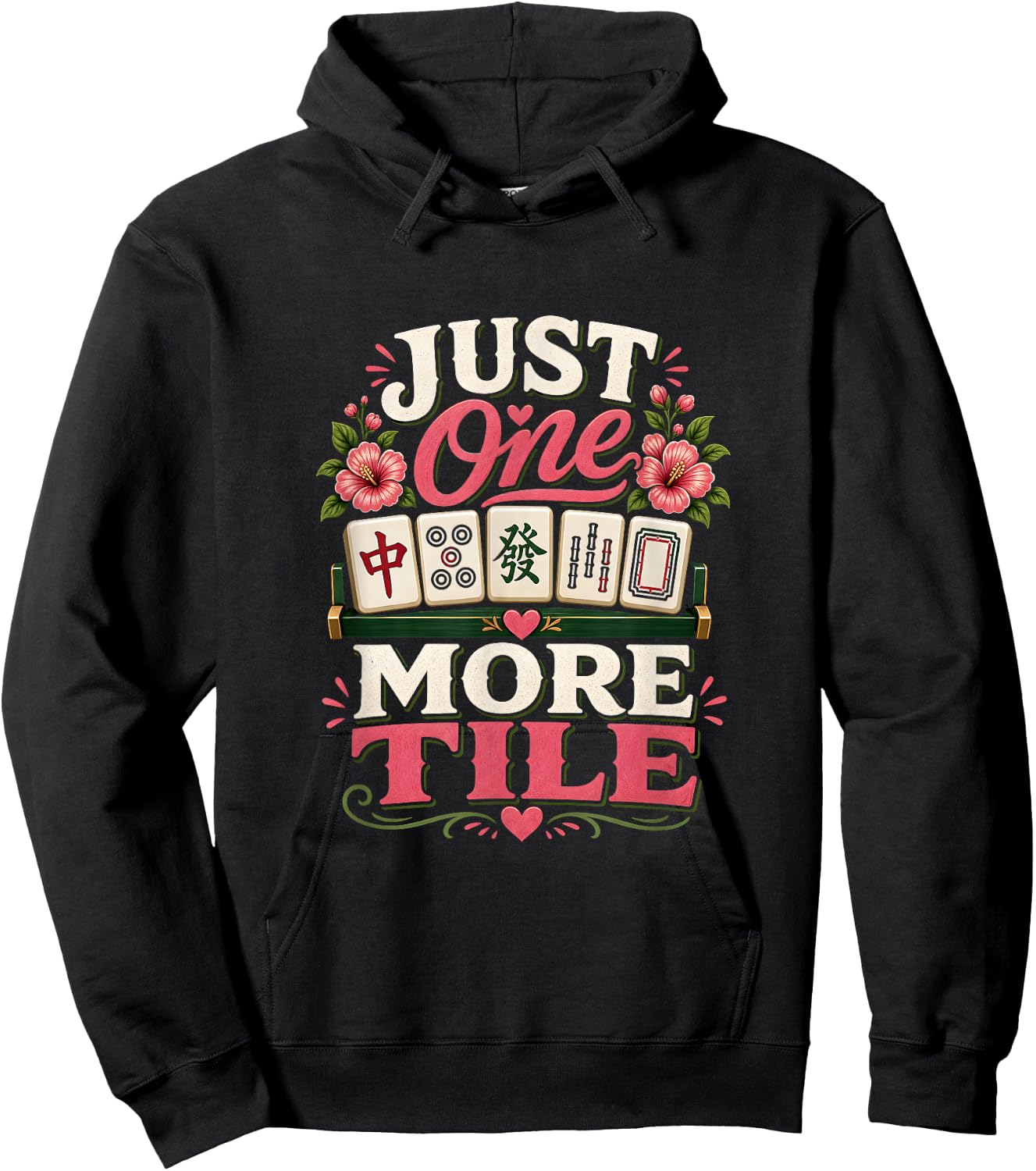Just One More Tile Mahjong Player Hoodie - Hoodie | Black
