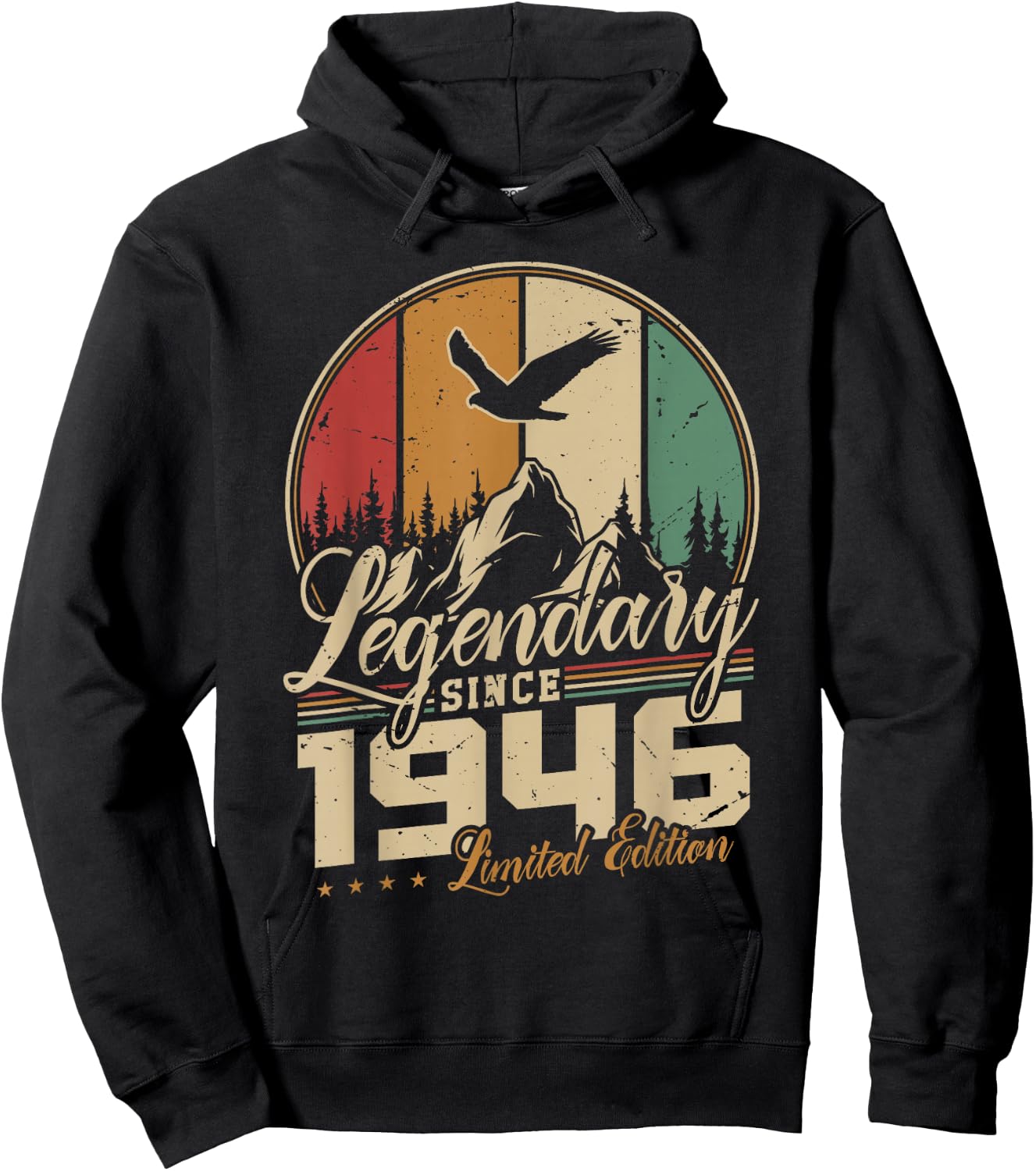 Légendaire Depuis 1946 Anniversaire 80 Ans Hommes Femmes Hoodie - Hoodie | Black