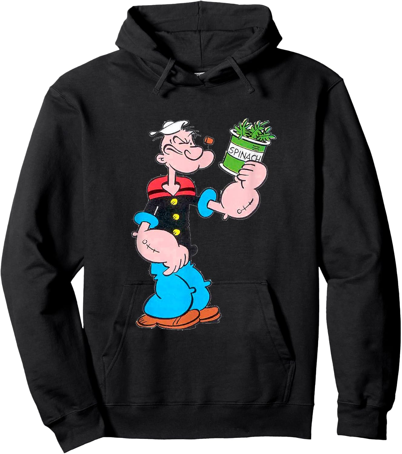 Popeye der Matrosenmann Spinat – Retro 1929 Cartoon Kunst Hoodie - Hoodie | Black