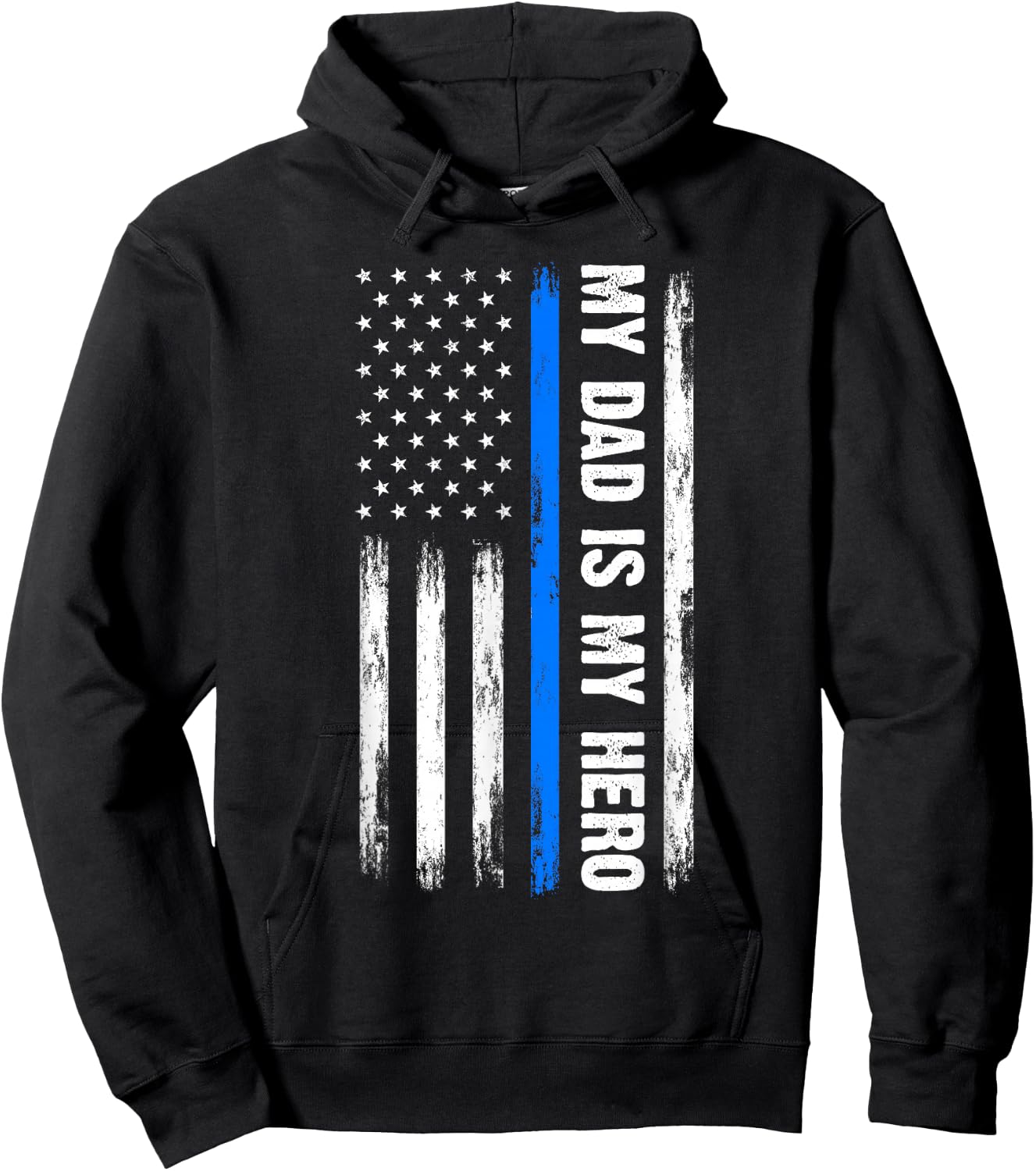 My Dad is My Hero Father Cops Officer Hoodie - Hoodie | Black