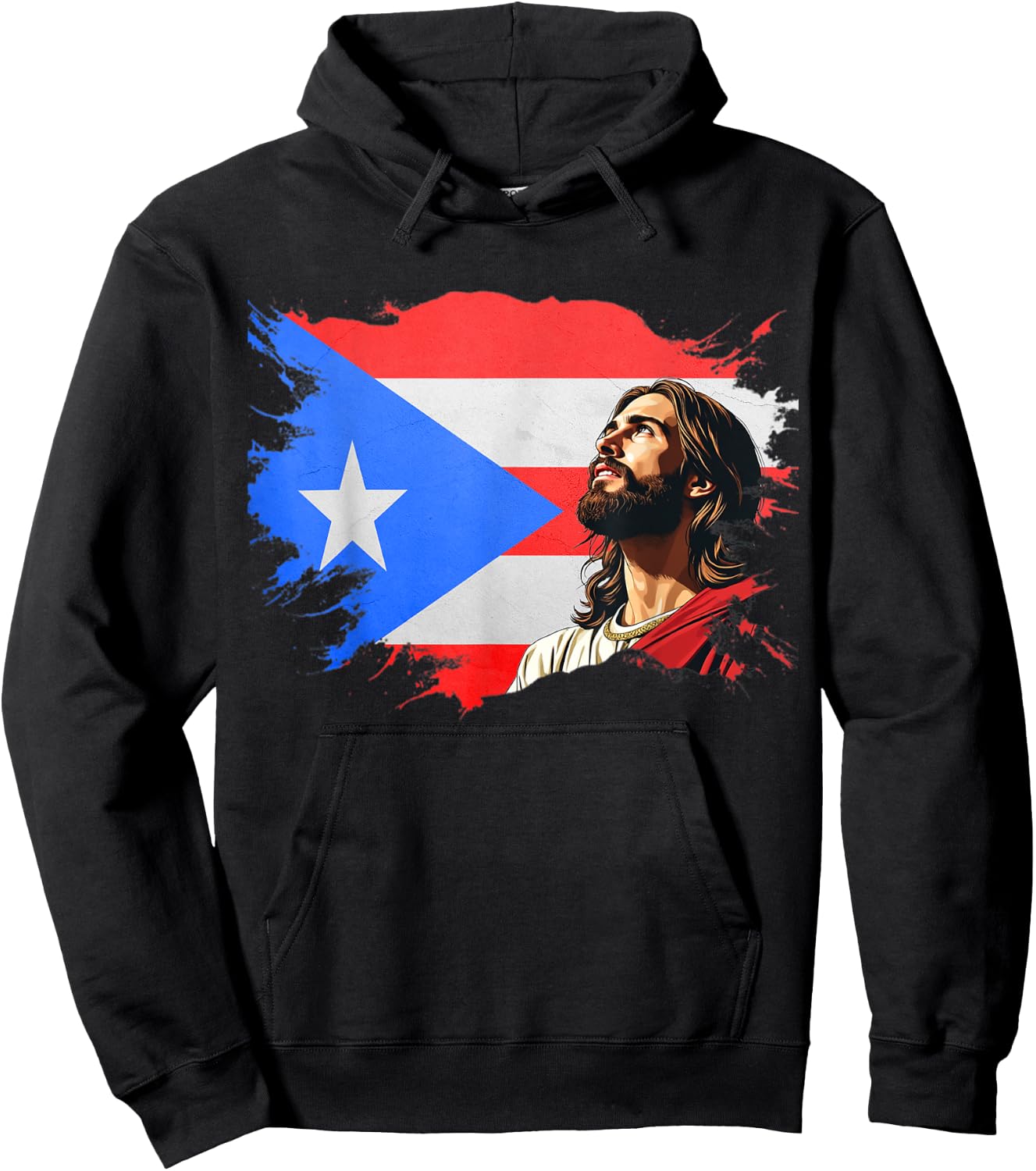 Puerto Rican Heritage Proud Christian Hoodie - Hoodie | Black