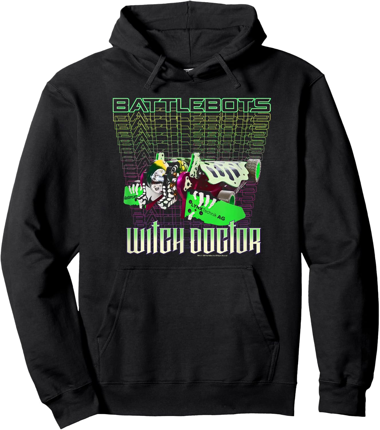 BattleBots Robot Witch Doctor Logo Stack Hoodie - Hoodie | Black