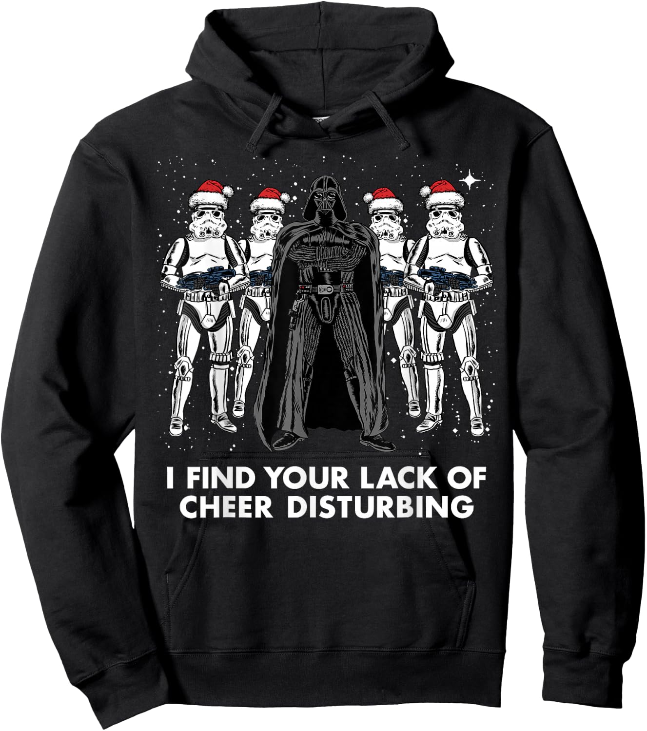 Star Wars Vader Trooper Lack Cheer Christmas Graphic Hoodie - Hoodie | Black