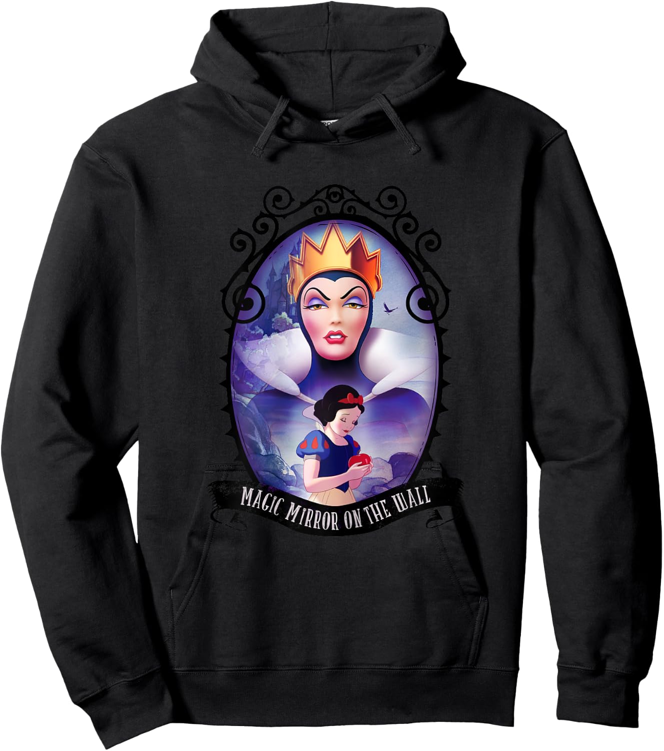 Disney Snow White Magic Mirror Graphic , white, Female X-Small Hoodie - Hoodie | Black