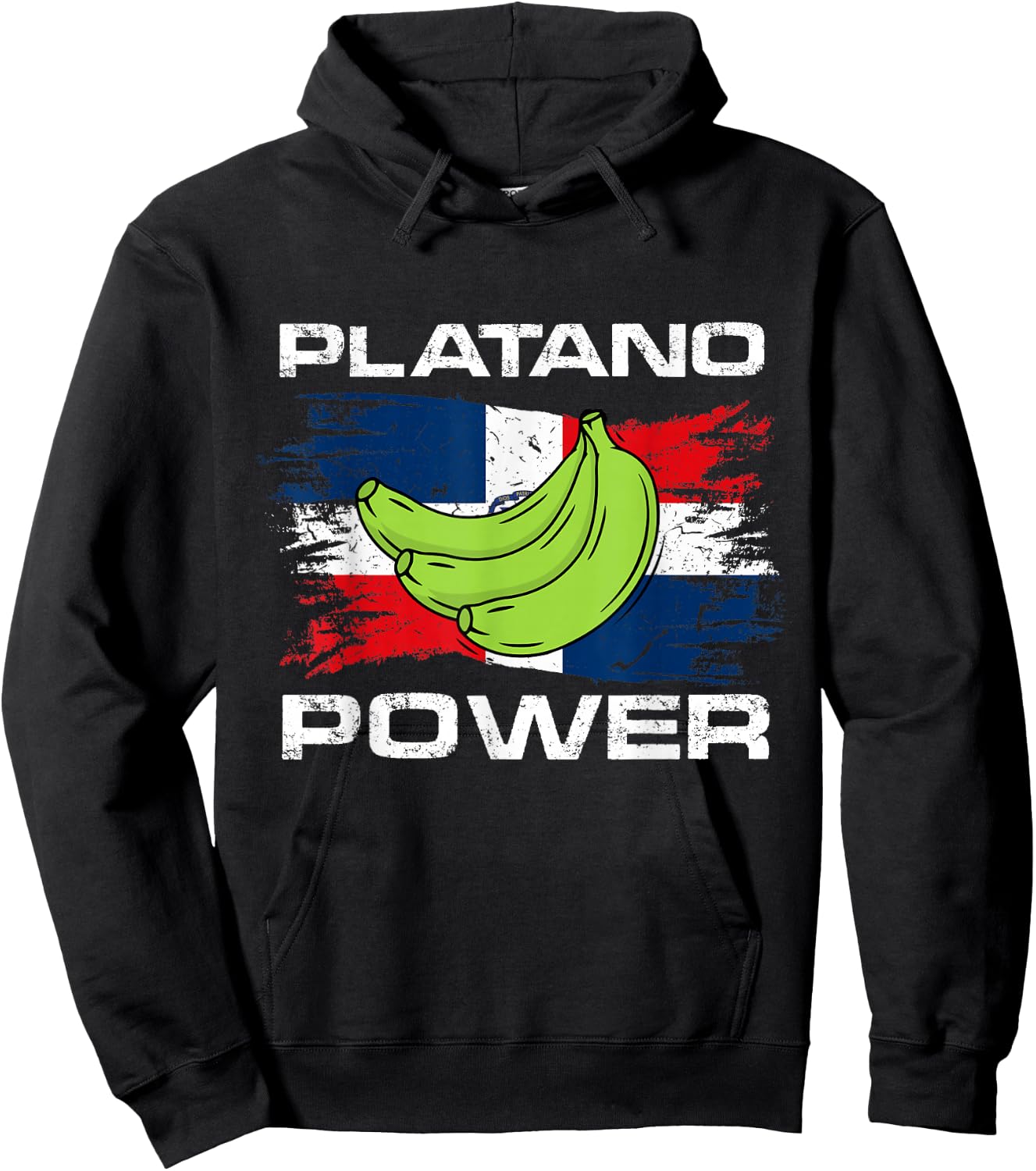 platano power dominican republic flag Design Hoodie - Hoodie | Black