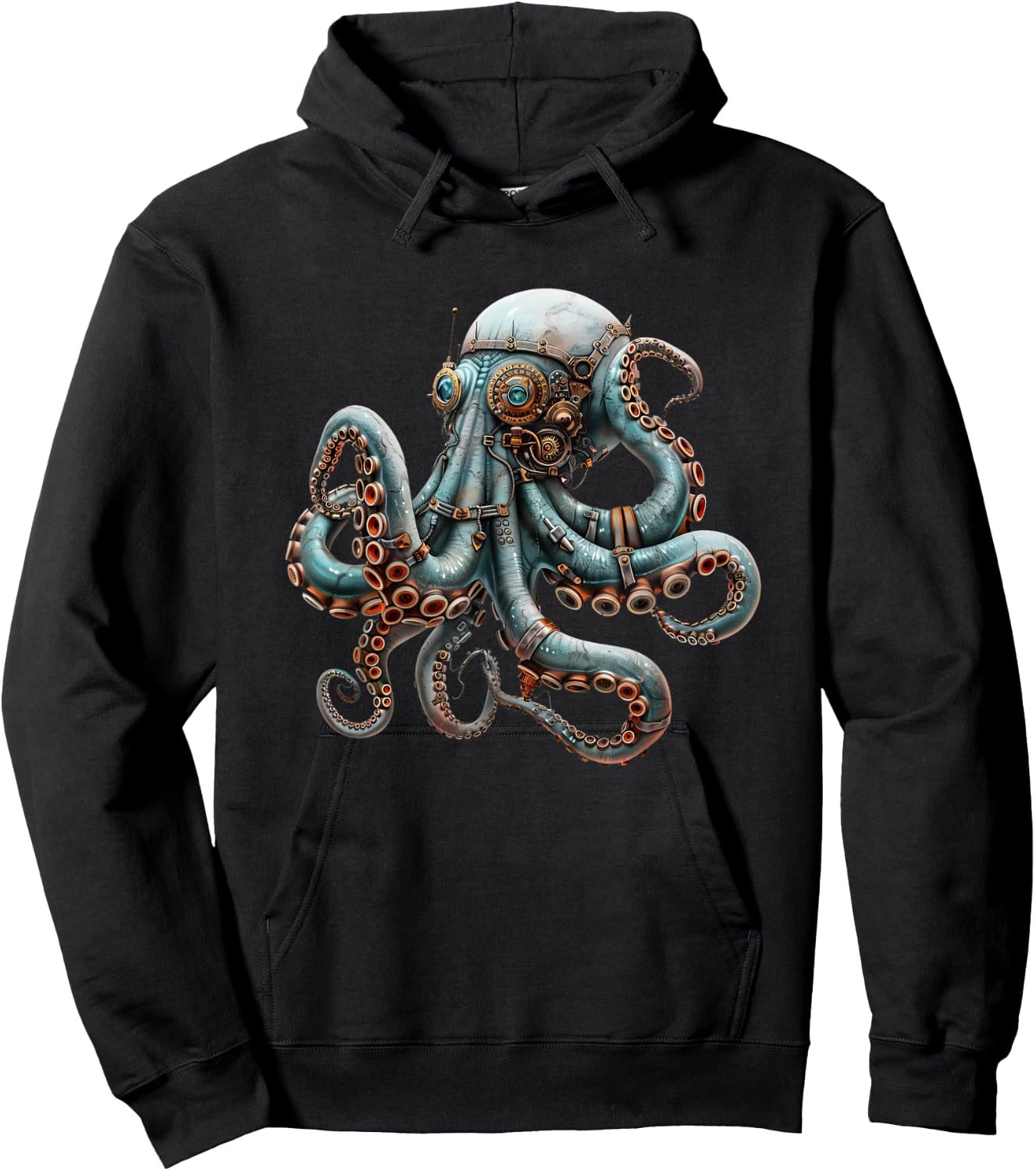Steampunk Pieuvre Vintage Art Hommes Femmes Enfants Rétro Hoodie - Hoodie | Black