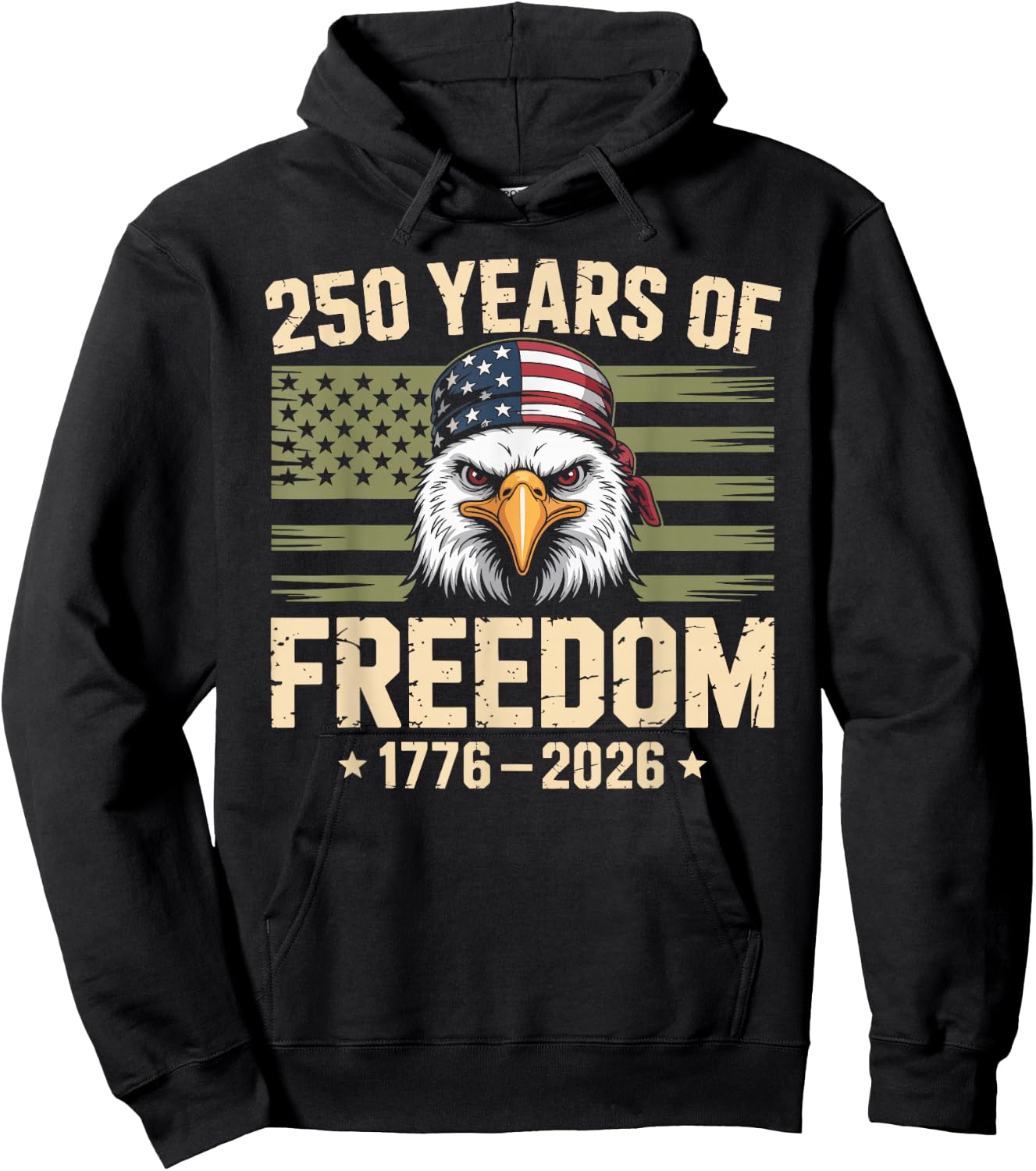 250 Years USA 1776-2026 250th Birthday America 4th July Hoodie - Hoodie | Black