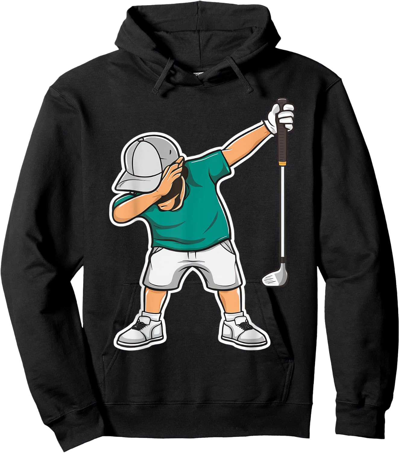 Dabbing Golf Player Golfer Golf Funny Kids Boys Dab Dance , Black, S Hoodie - Hoodie | Black