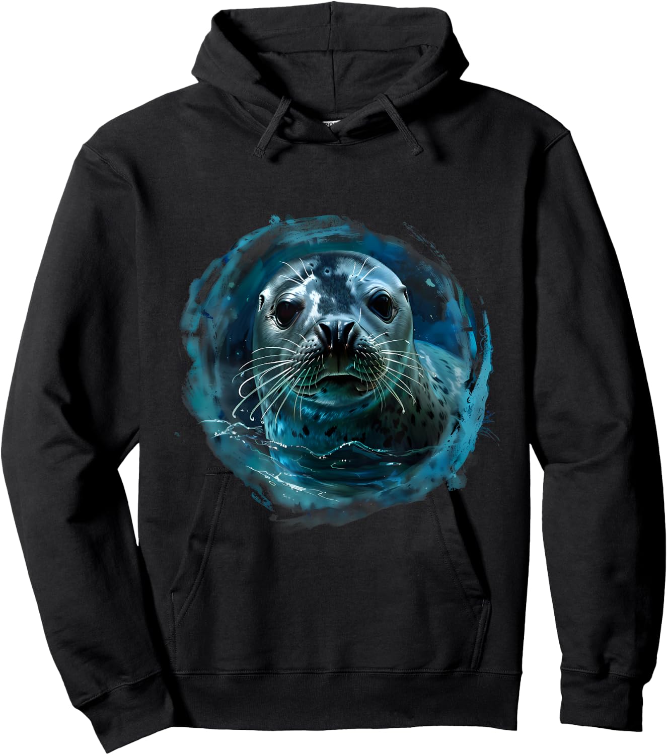 Seal Ocean Sea Seal Motif Sea Ocean Animal Marine Mammal Hoodie - Hoodie | Black