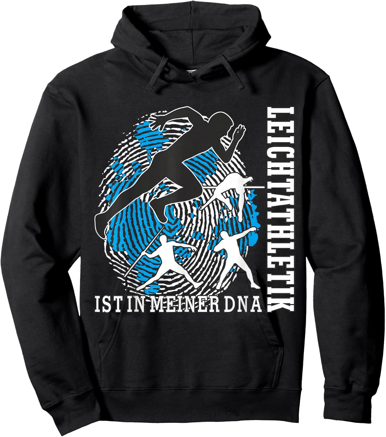 Leichtathletik ist in meiner DNA Leichtathlet Männer Jungen Hoodie - Hoodie | Black
