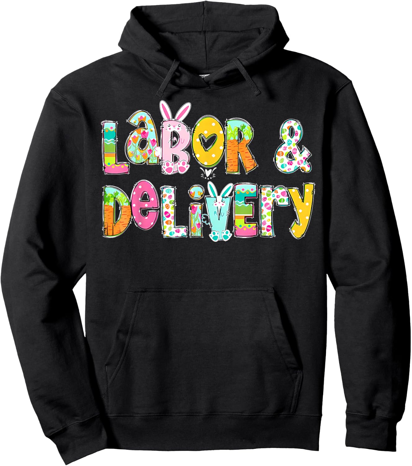 Labor And Delivery Easter Group Matching Team Easter Nurse Hoodie - Hoodie | Black