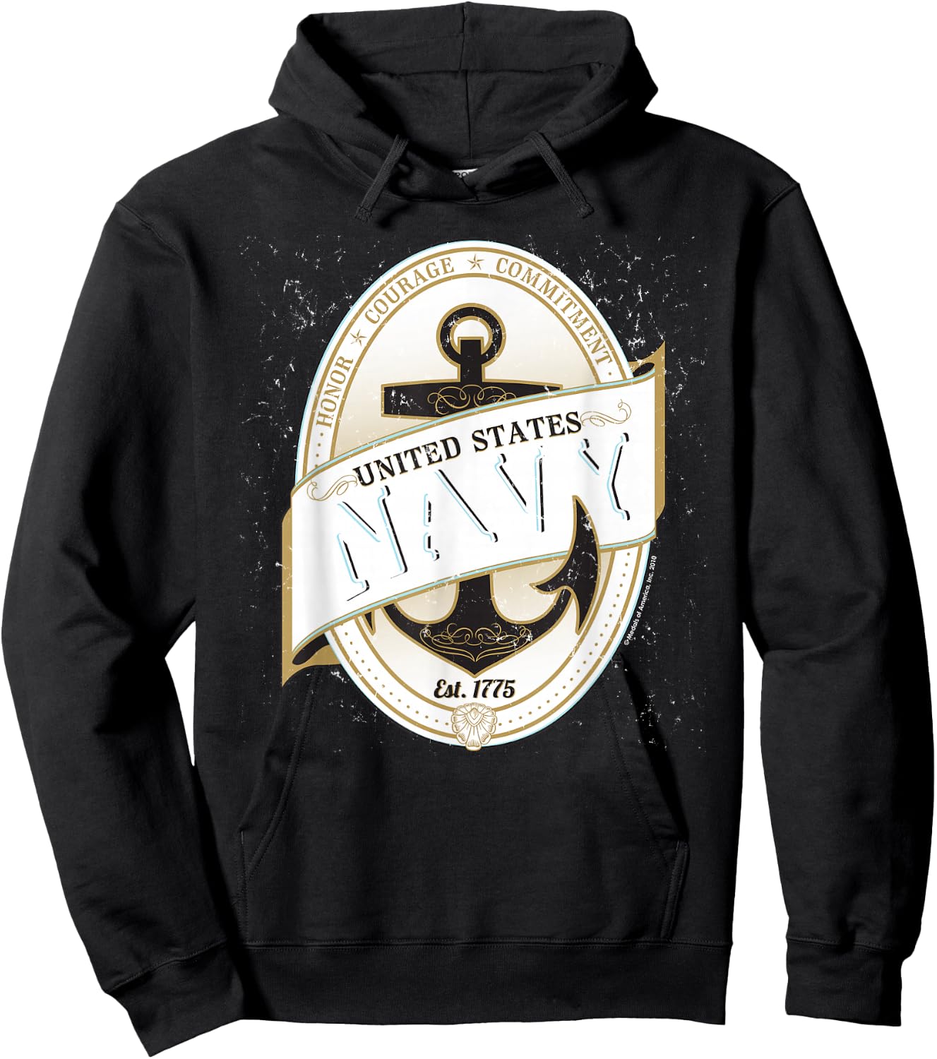 United States Navy Usn Hoodie - Hoodie | Black