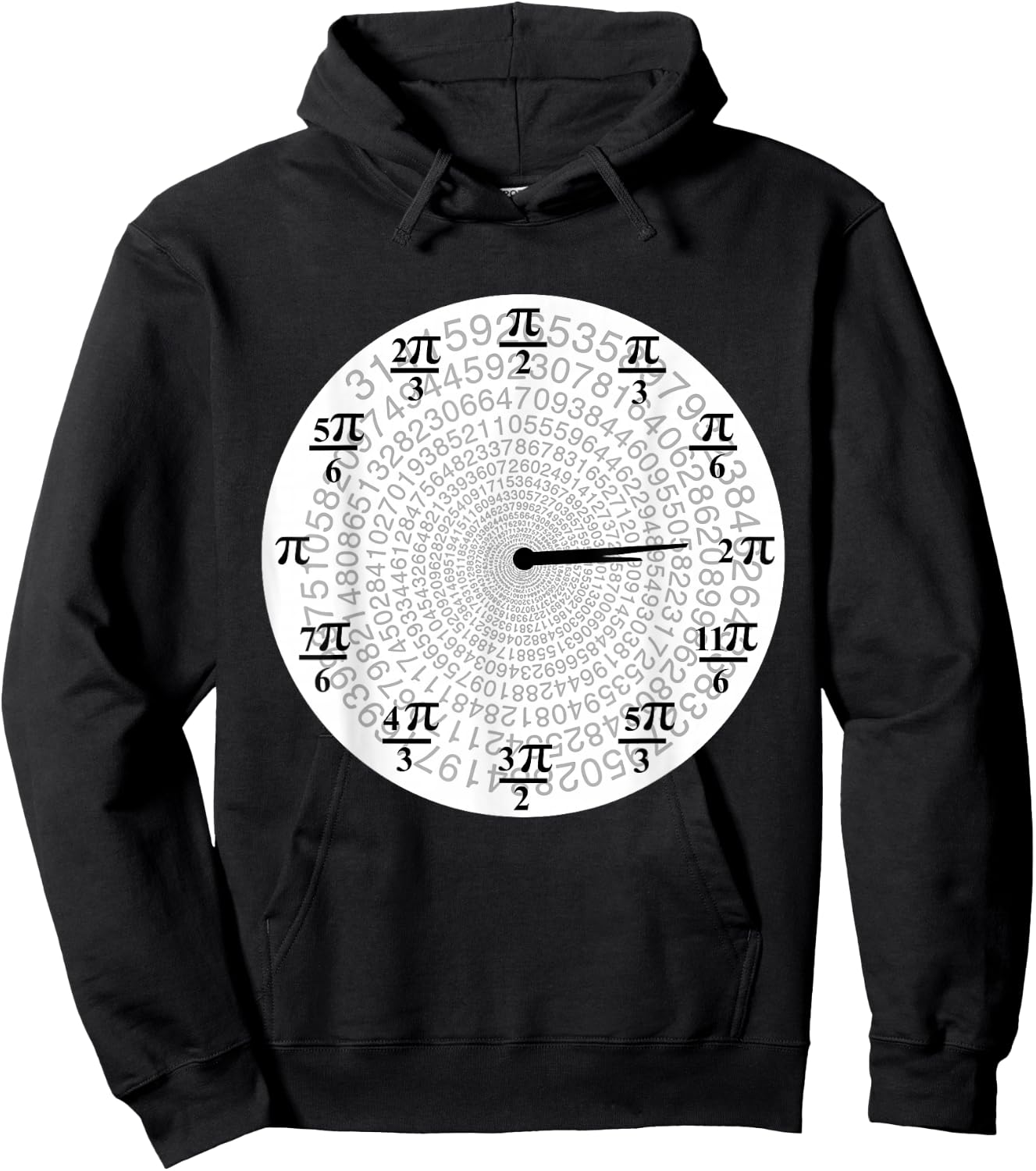 Horloge Pi 3:14 Pi Horloge analogique Hoodie - Hoodie | Black