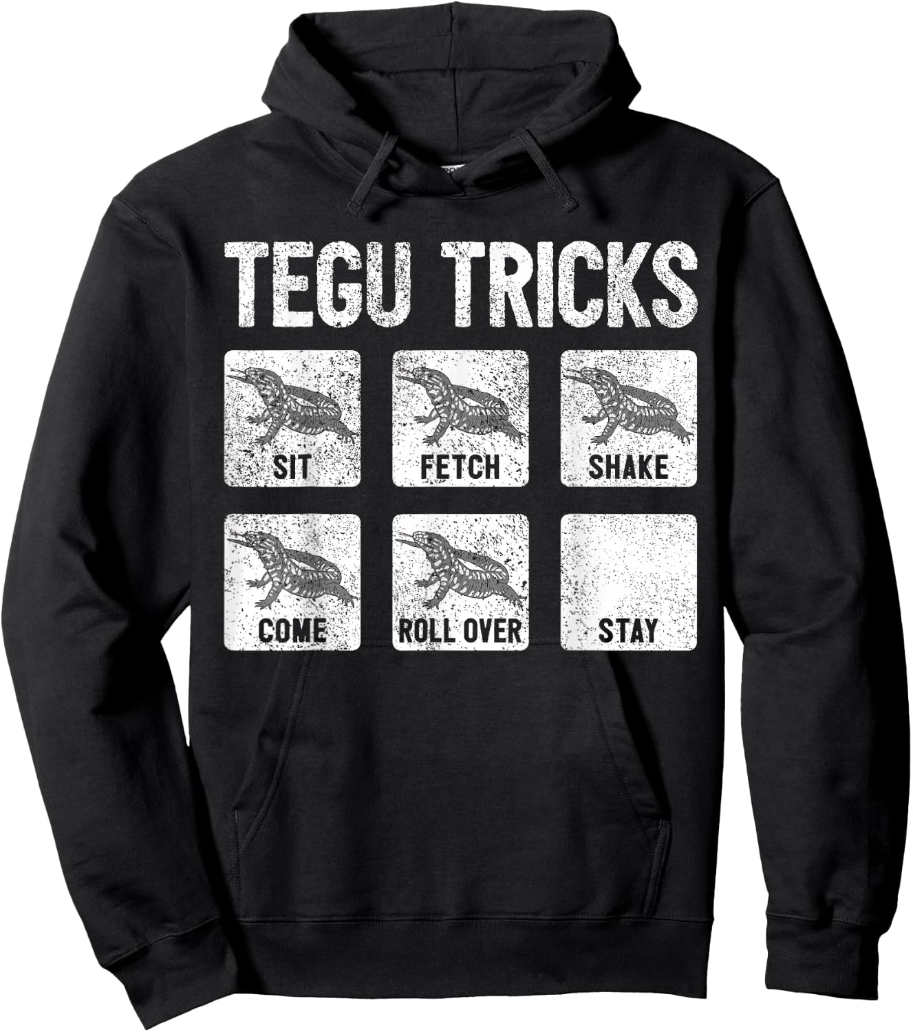 Tegu Owner Funny Giant Tegu Tricks Lizard Tegu Hoodie - Hoodie | Black