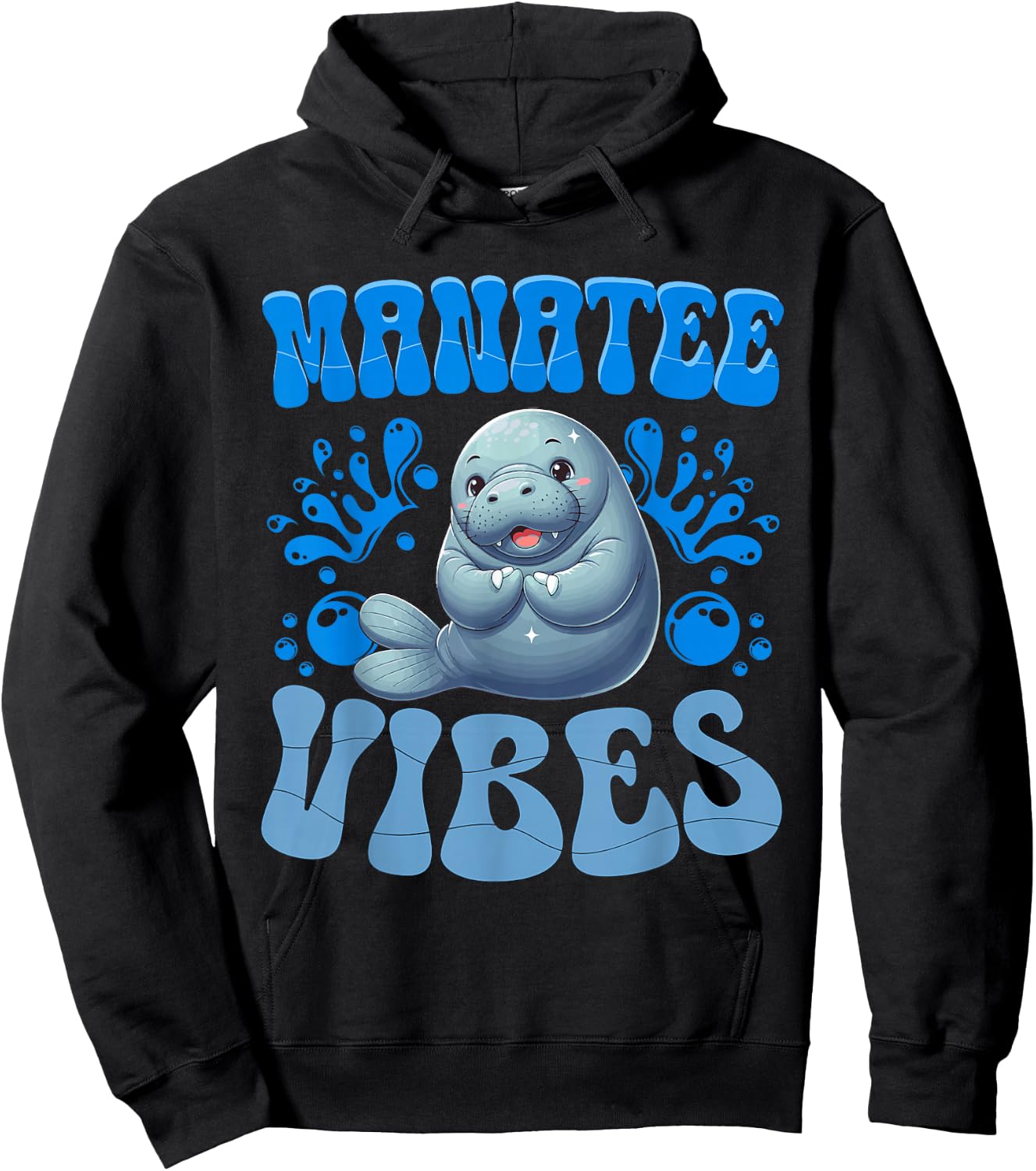 Cute Ocean Animal Manatees Lover Manatee Vibes Hoodie - Hoodie | Black