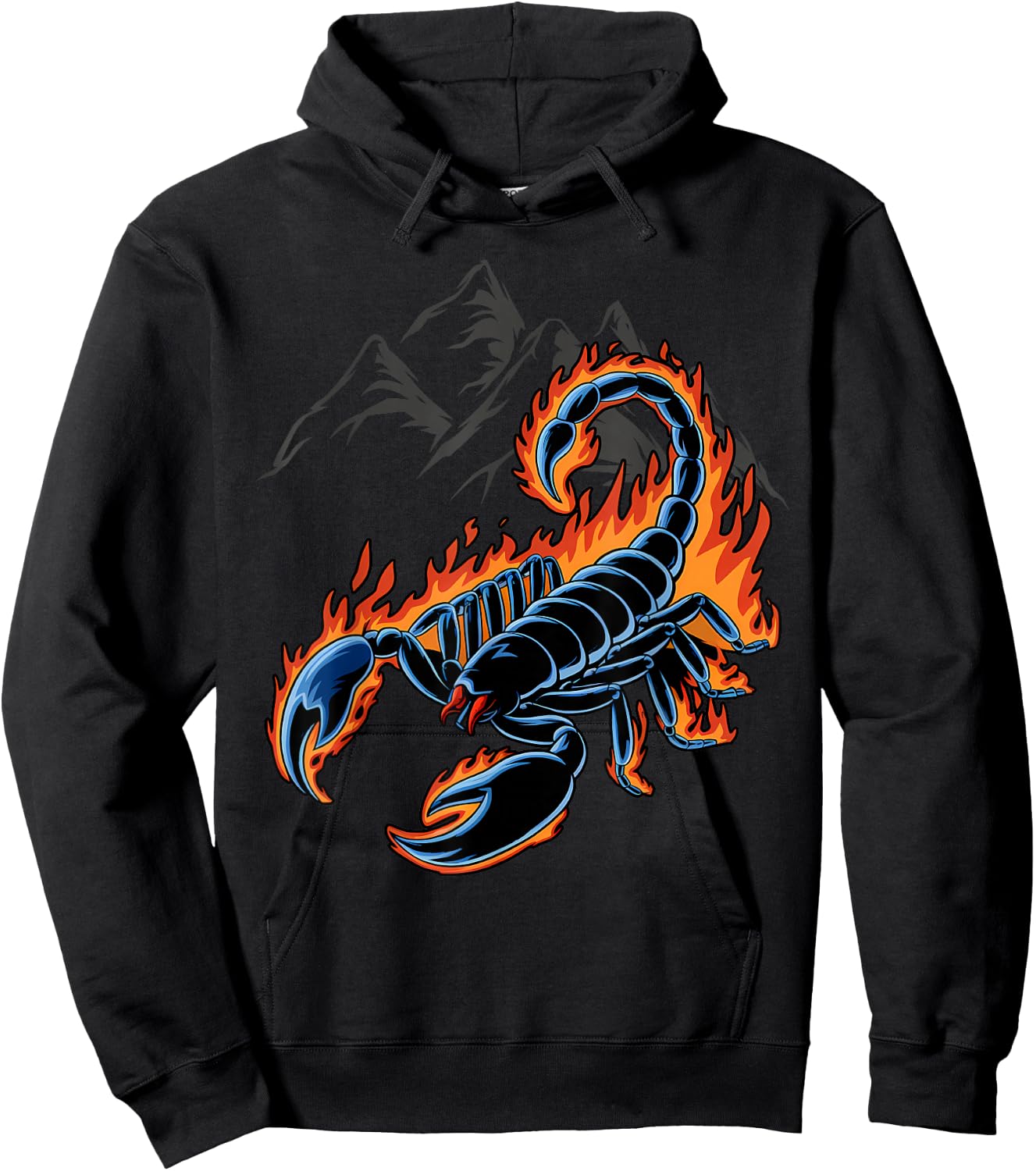 Scorpion Insect Arachnid Cool Fiery Scorpio Design Graphic Hoodie - Hoodie | Black