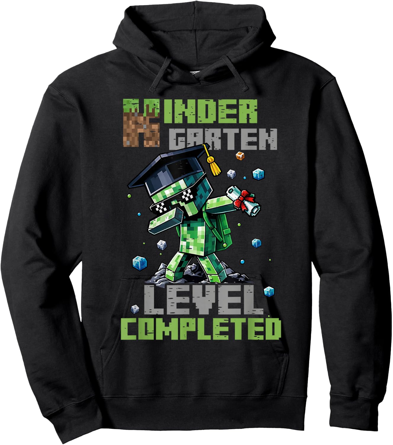 Level Completed Kindergarten Last Day of School Graduate Hoodie - Hoodie | Black